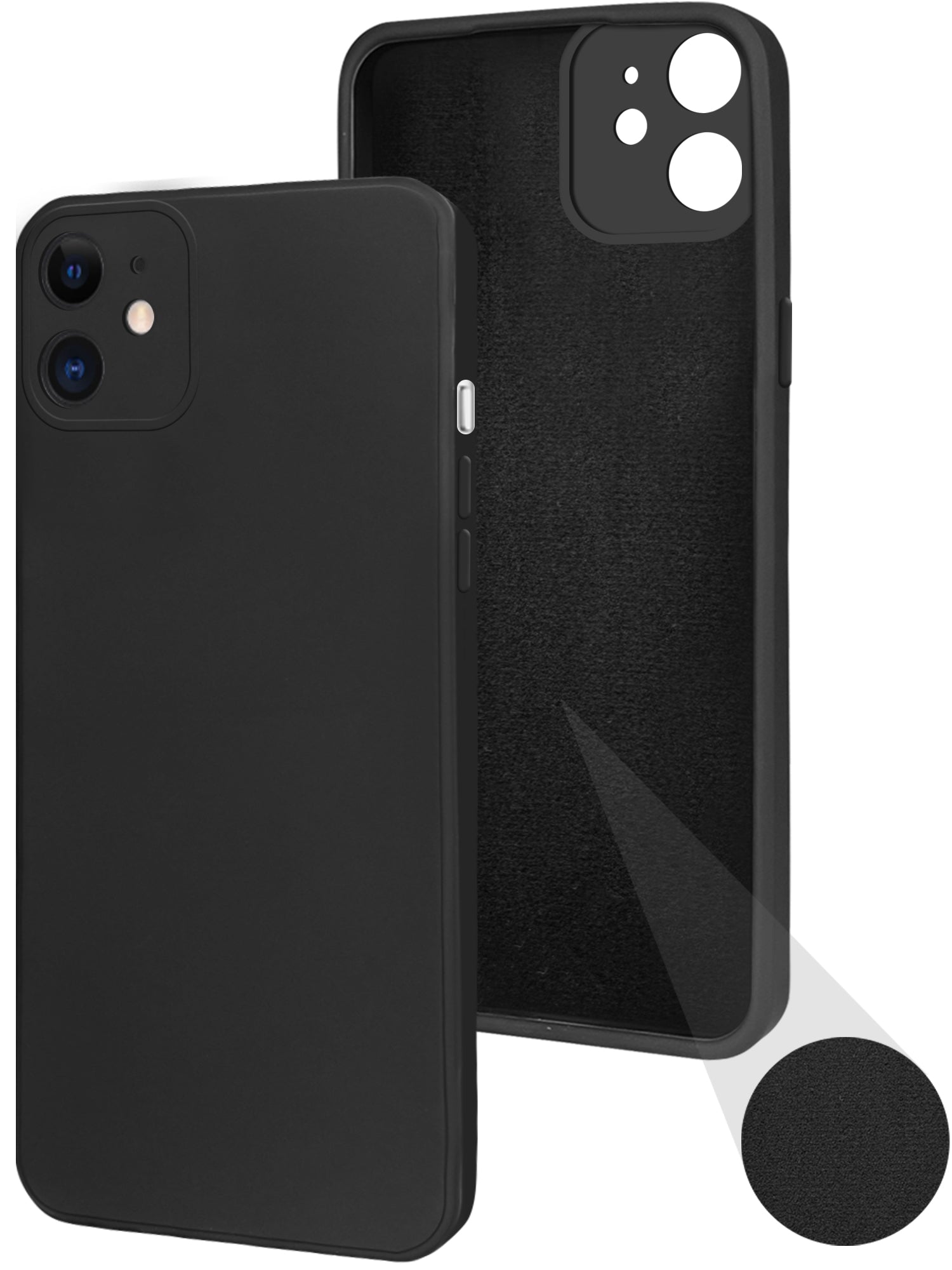 For Apple iPhone 11 Back Cover Case (Matte Finish Silicone with Inside Fiber cloth)