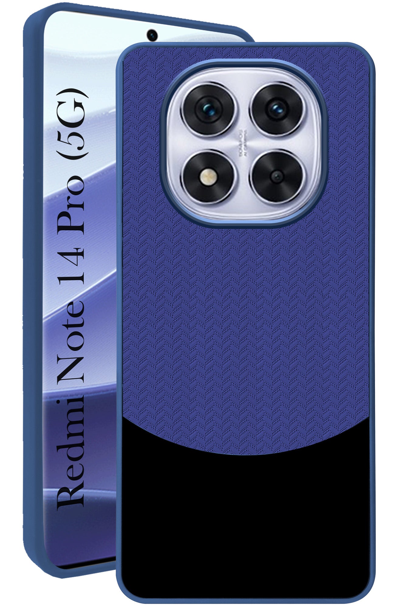 For Redmi Note 14 Pro Back Cover Case (Elegant PU Leather Finish | Premium Minimalist Professional | Camera Protection Bump)