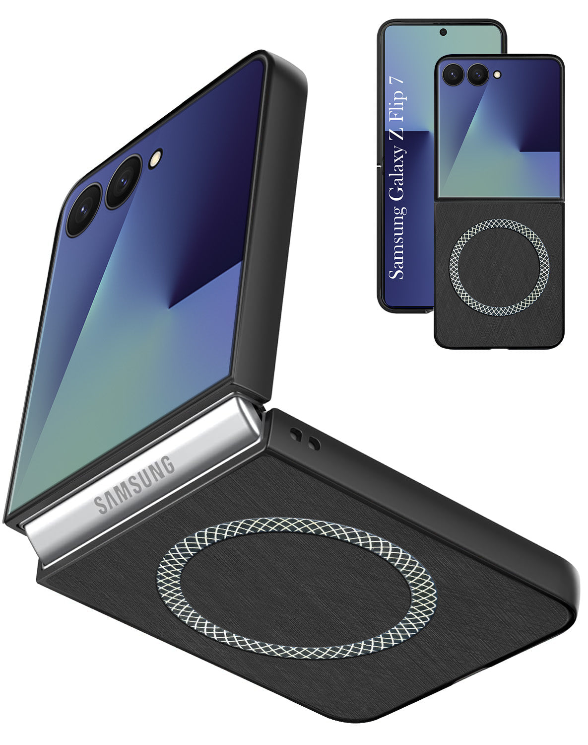 For Samsung Galaxy Z Flip 7 Back Cover Case ( Dual Color Matte Finish | Full Camera Protection | Sleek and Professional)