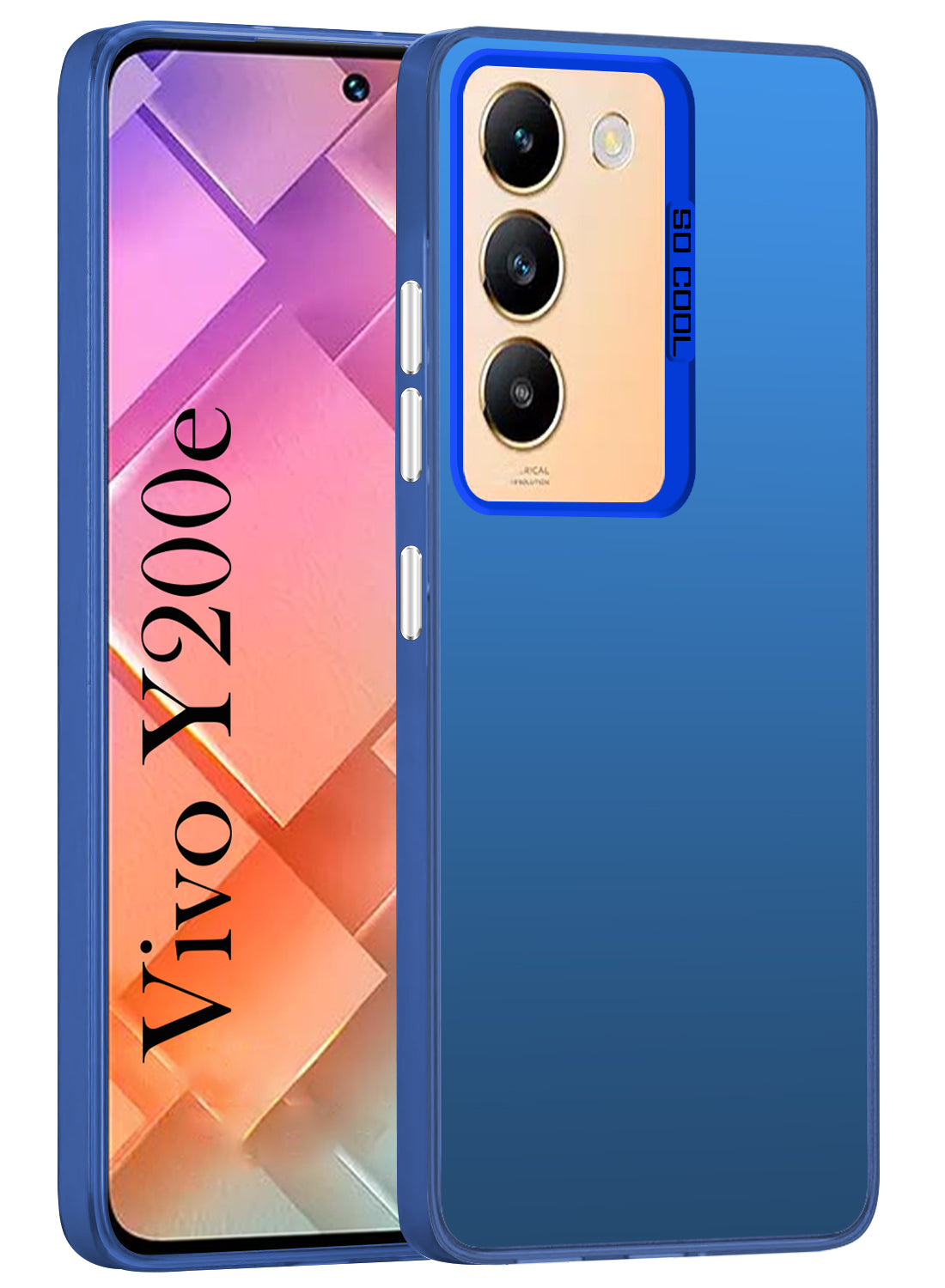 For Vivo Y200e Hard Back Cover Case (Velvet Touch | Professional Glossy Finish | Camera Protection Bump)