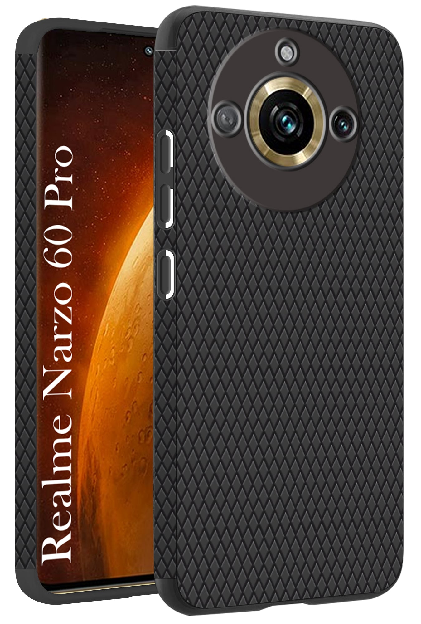 For Realme Narzo 60 Pro Back Cover Case (Liquid Silicone | Side Grip | Camera Protection)