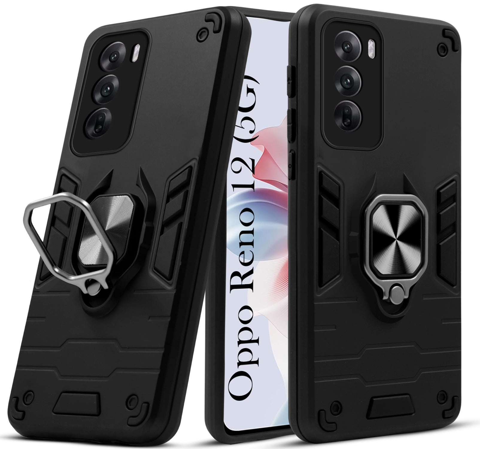 For Oppo Reno12 5G | Oppo Reno 12 5G Back Cover Case (Shockproof Polycarbonate Dual Layer Hybrid Armor)