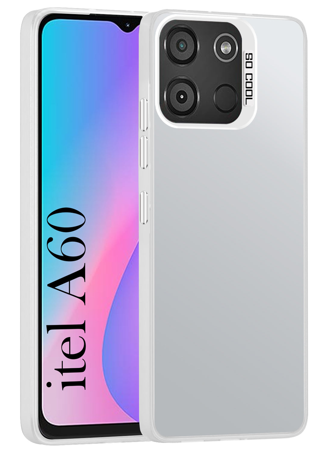 For Itel A60 Back Cover ( Silicone Clear Shockproof Case with Camera Protection | Soft and Flexible | Transparent)