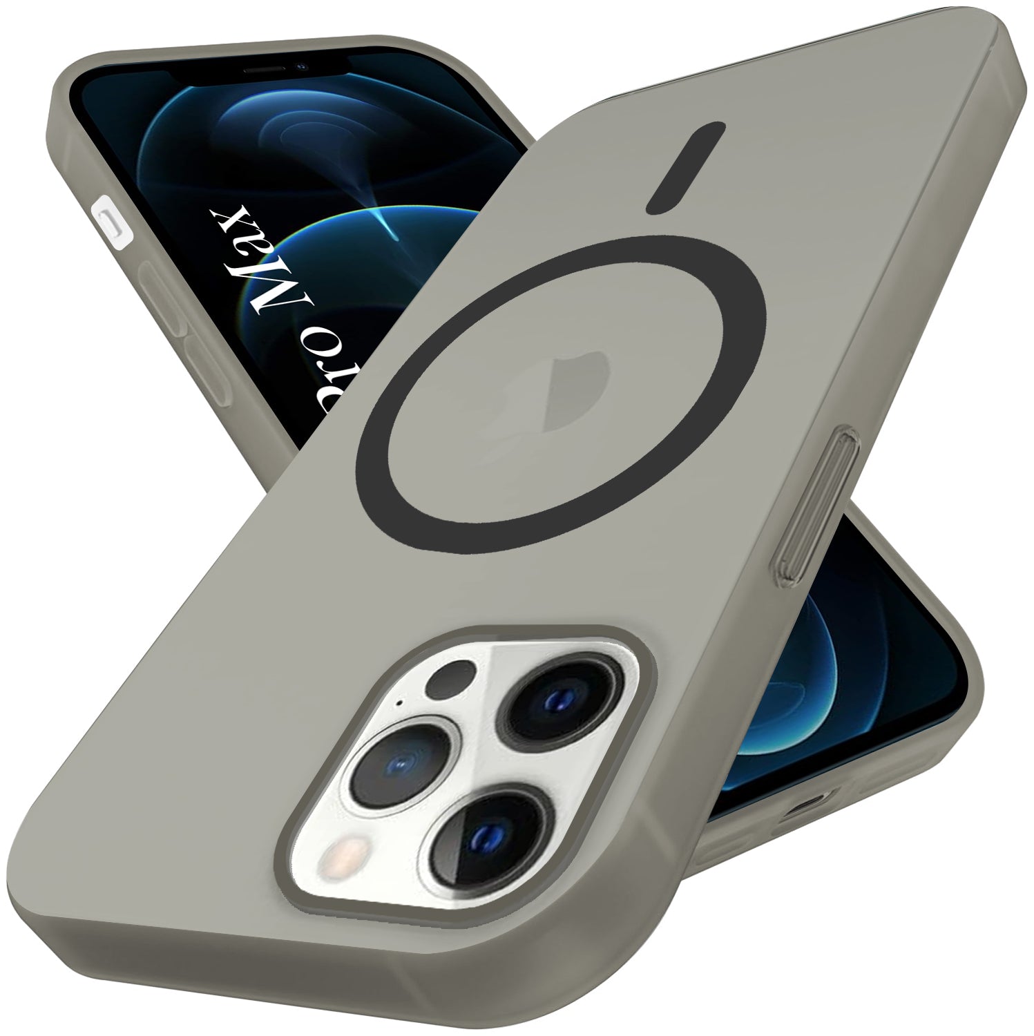 For Apple iPhone 12 Pro Max Back Cover Case (Frosted Matte Feel | MagSafe Compatible Wireless Charging | Polycarbonate Material)