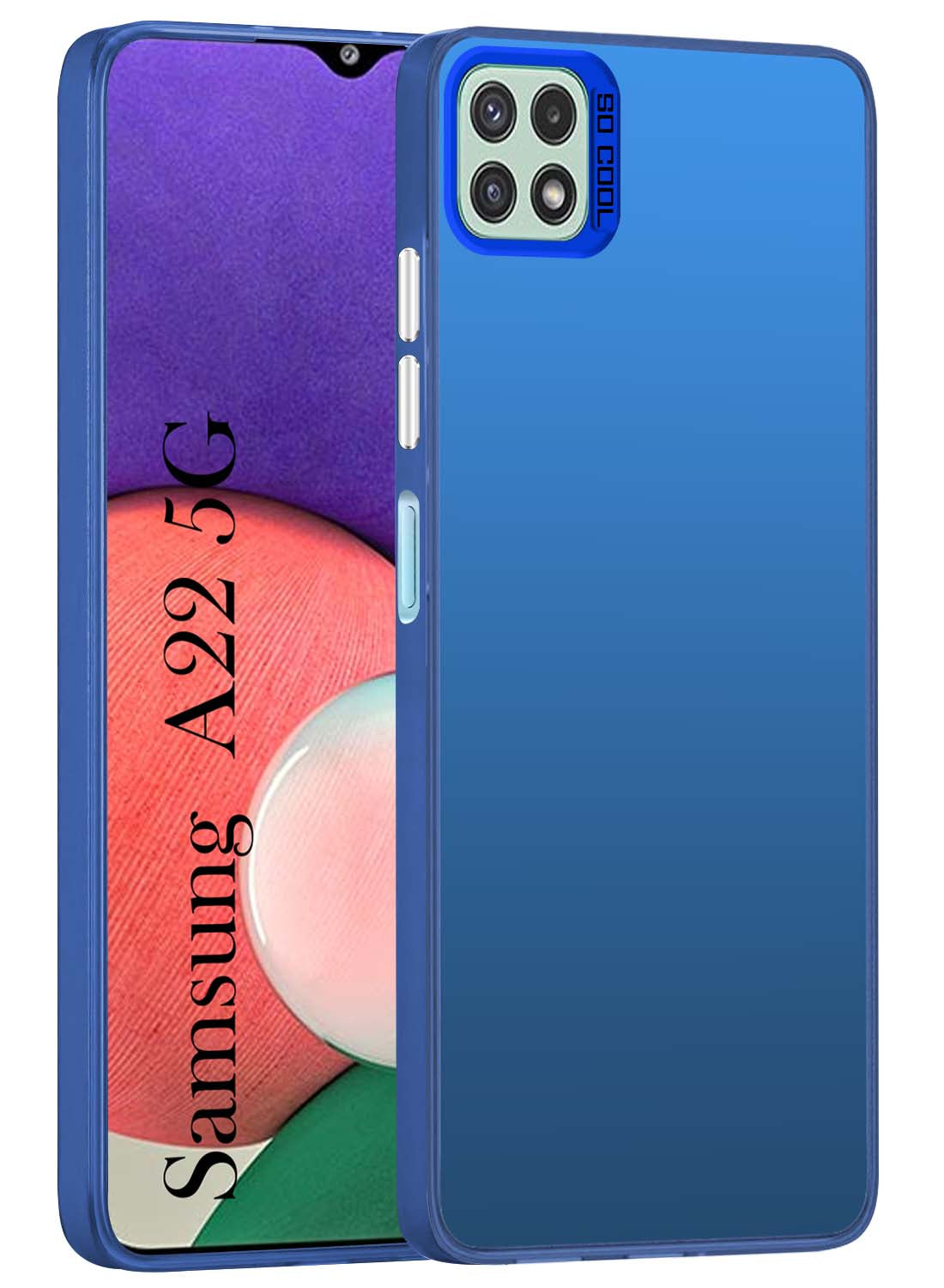 For Samsung Galaxy A22 5G Hard Back Cover Case (Velvet Touch | Professional Glossy Finish | Camera Protection Bump)
