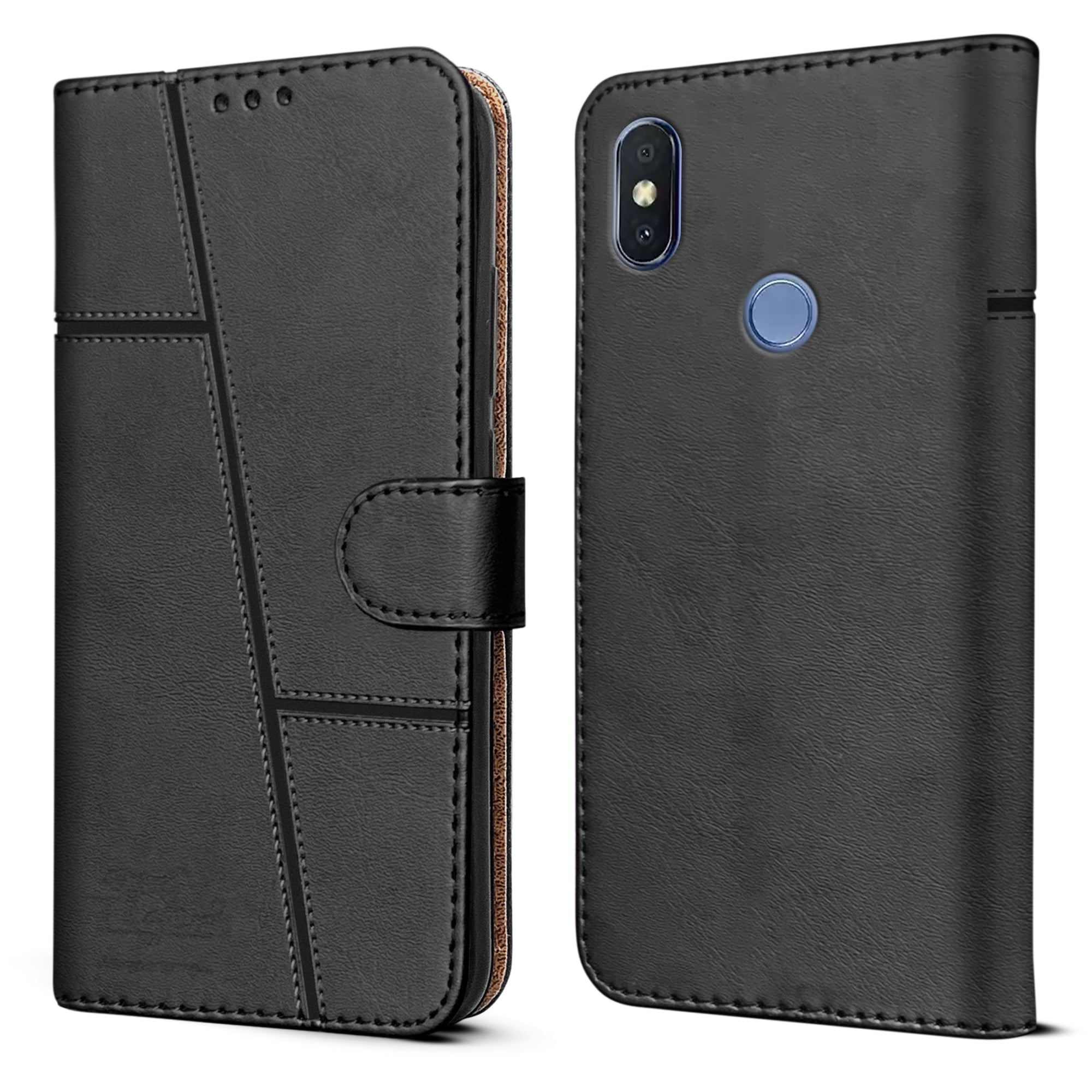For Xiaomi Mi Redmi Y2 | Redmi S2 Flip Cover Case ( Stitched Leather with Magnetic Closure)