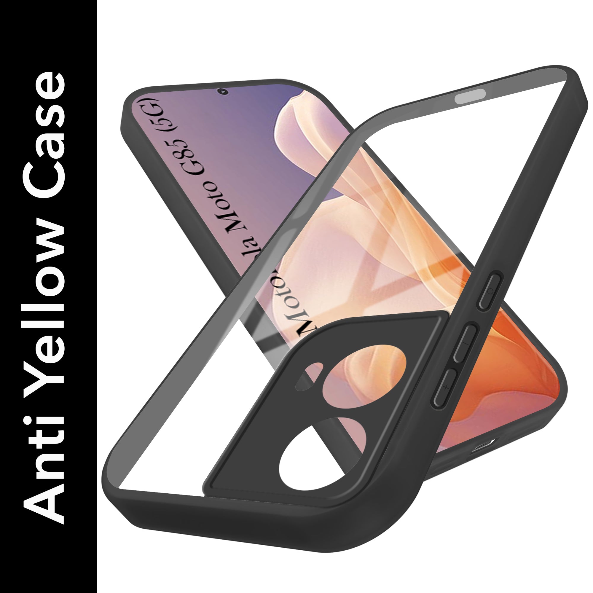 For Motorola Moto G85 5G Back Cover Case (Lifetime Anti Yellow | Anti Scratch | Crystal Clear Shockproof)