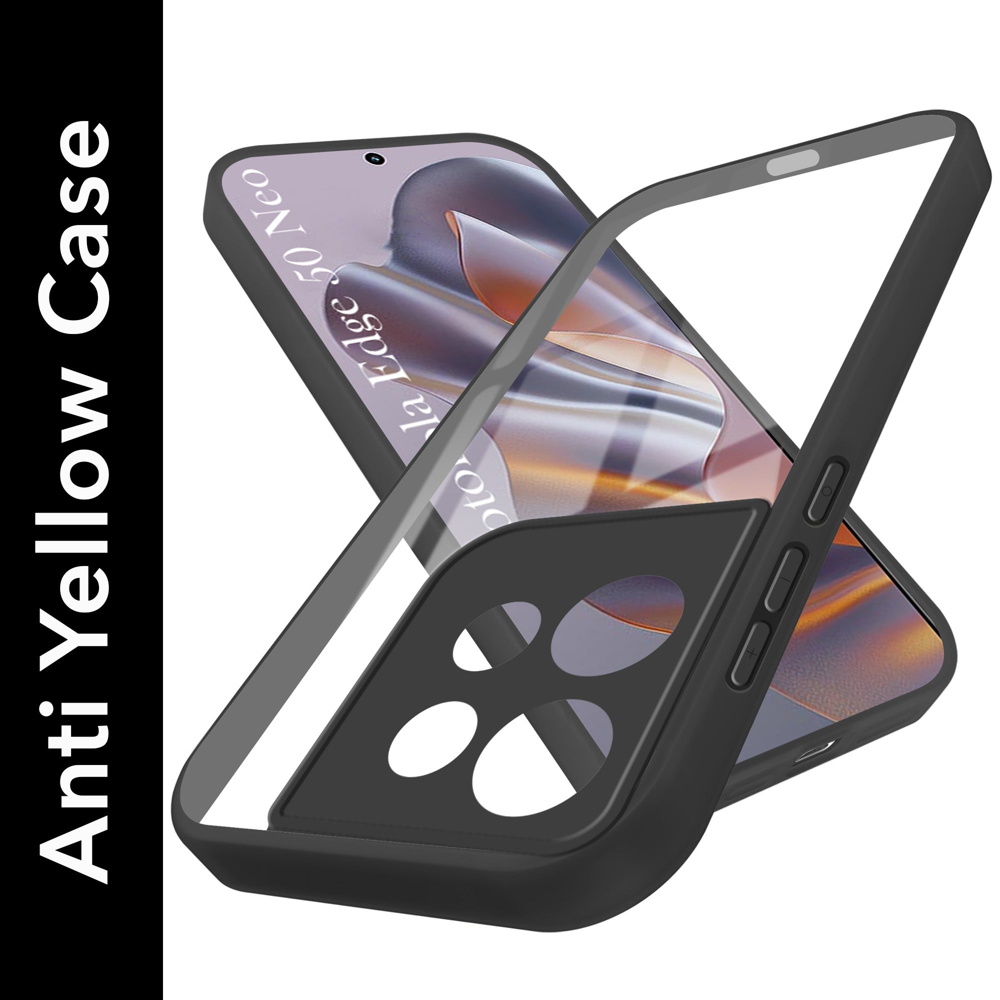 For Motorola Moto Edge 50 Neo Back Cover Case (Lifetime Anti Yellow | Anti Scratch | Crystal Clear Shockproof)