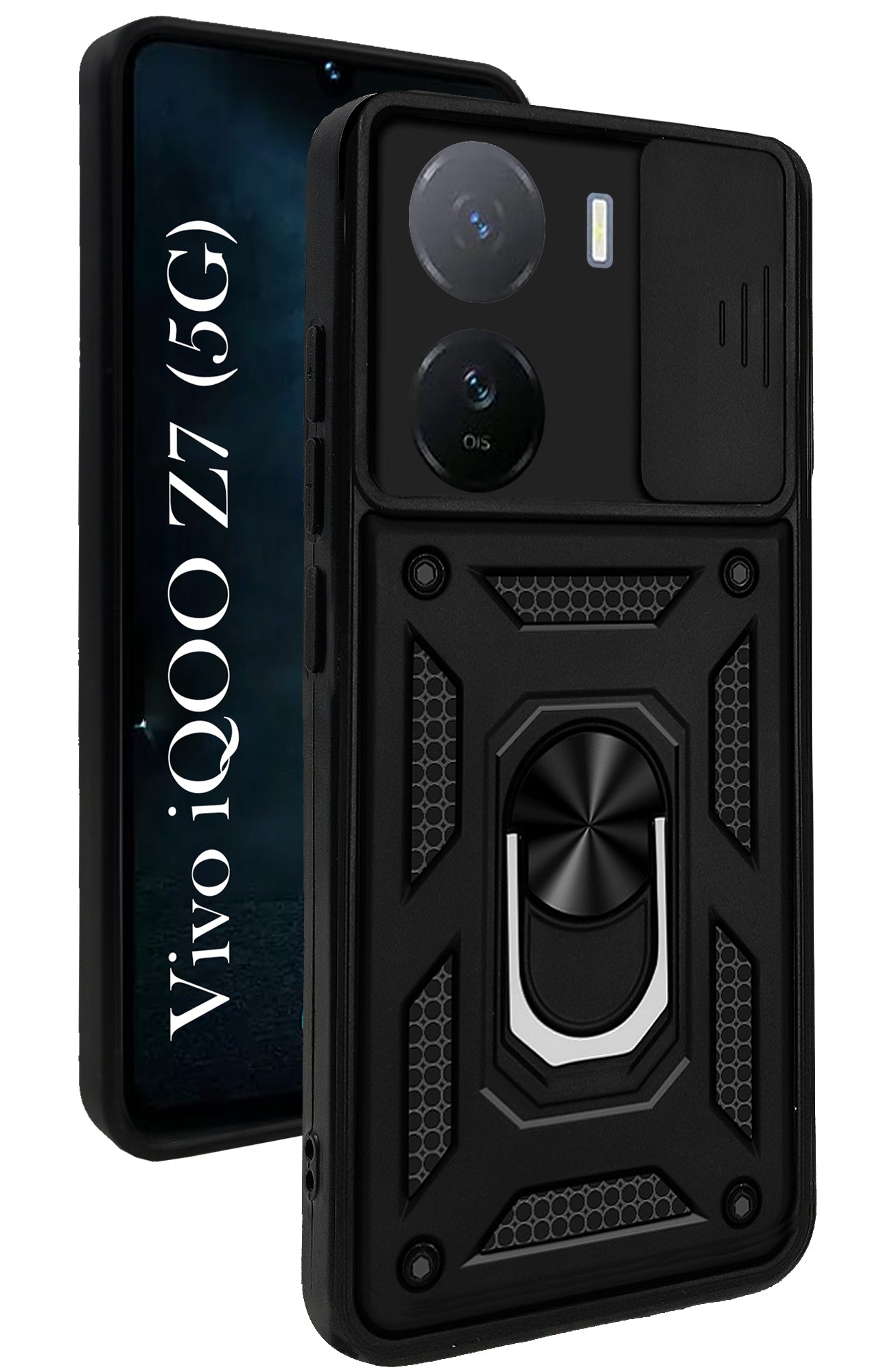 For Vivo IQOO Z7 5G Back Cover Case (Hybrid Dual Armor Polycarbonate)