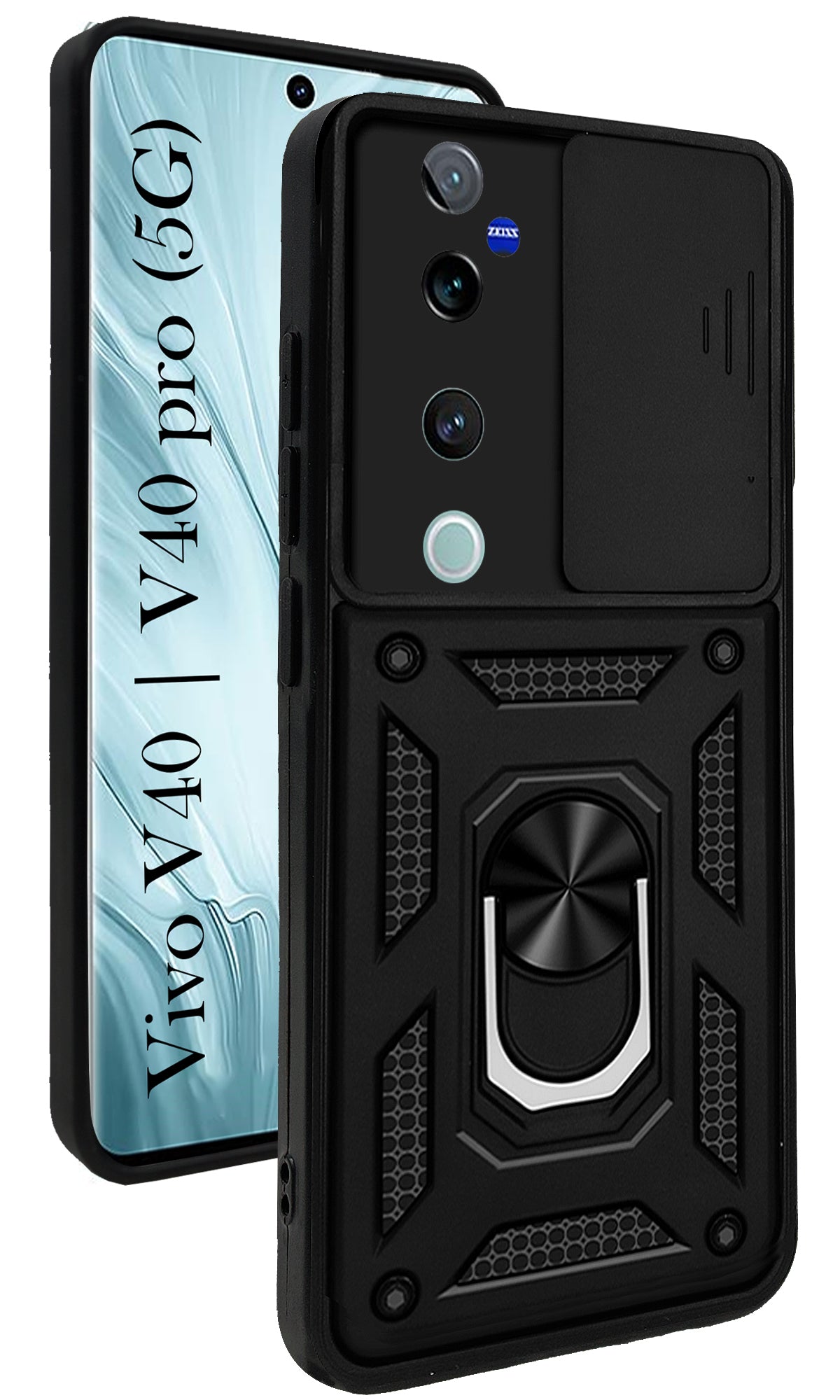 For Vivo V40 | Vivo V40 Pro 5G Back Cover Case (Hybrid Dual Armor Polycarbonate)