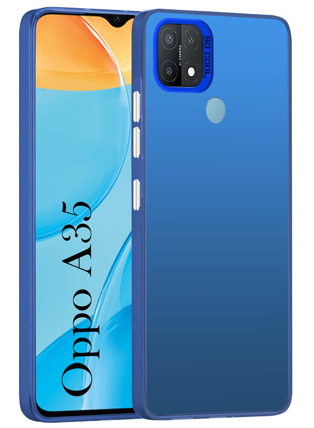 For Oppo A35 Hard Back Cover Case (Velvet Touch | Professional Glossy Finish | Camera Protection Bump)