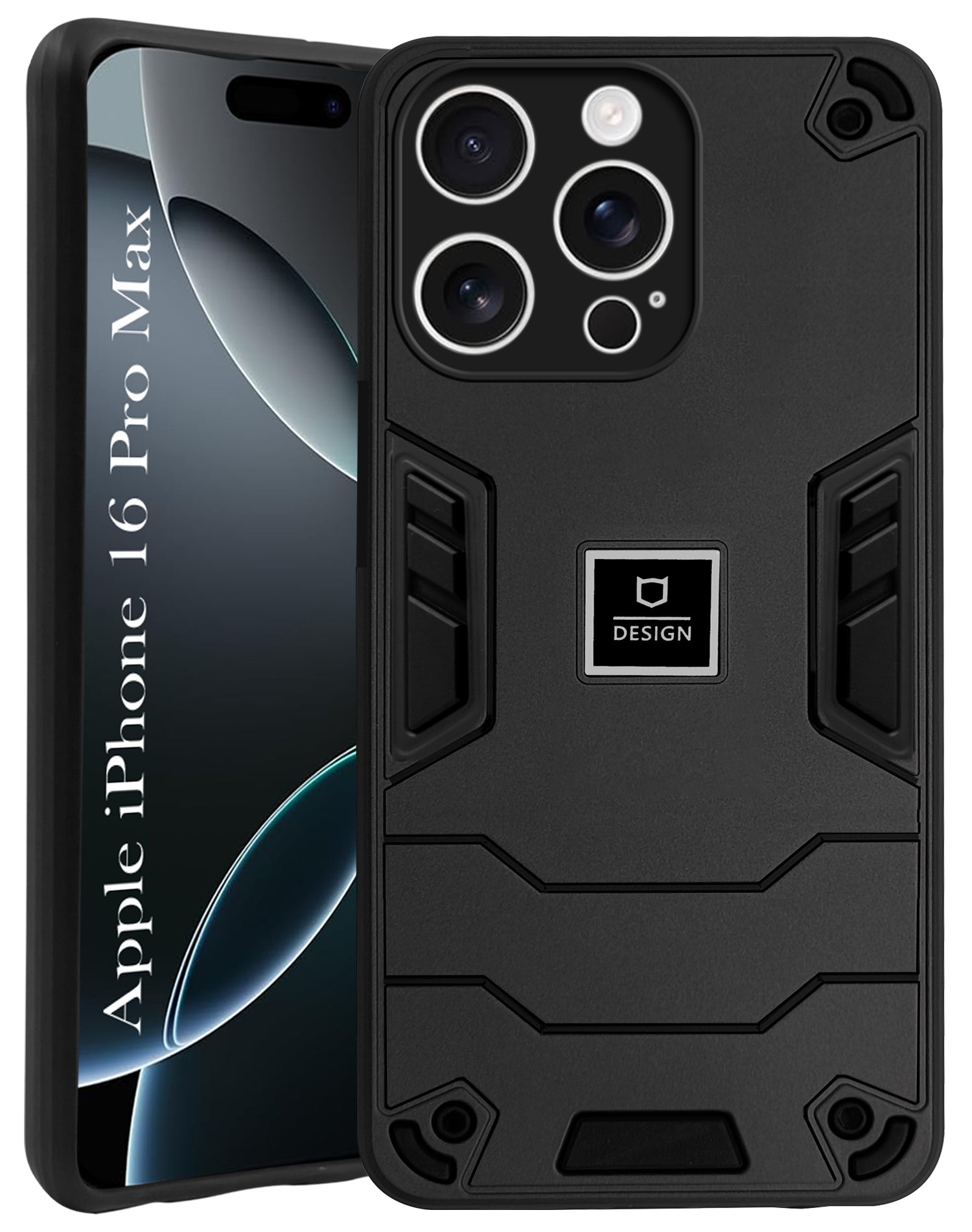 For Apple iPhone 16 Pro Max Back Cover Case (Lightweight Hybrid Shockproof Polycarbonate)