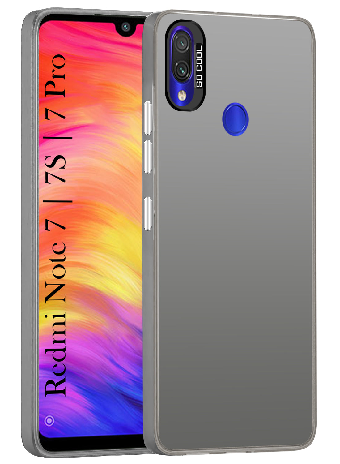 For Redmi Note 7 | Note 7S | Note 7 Pro Hard Back Cover Case (Velvet Touch | Professional Glossy Finish | Camera Protection Bump)
