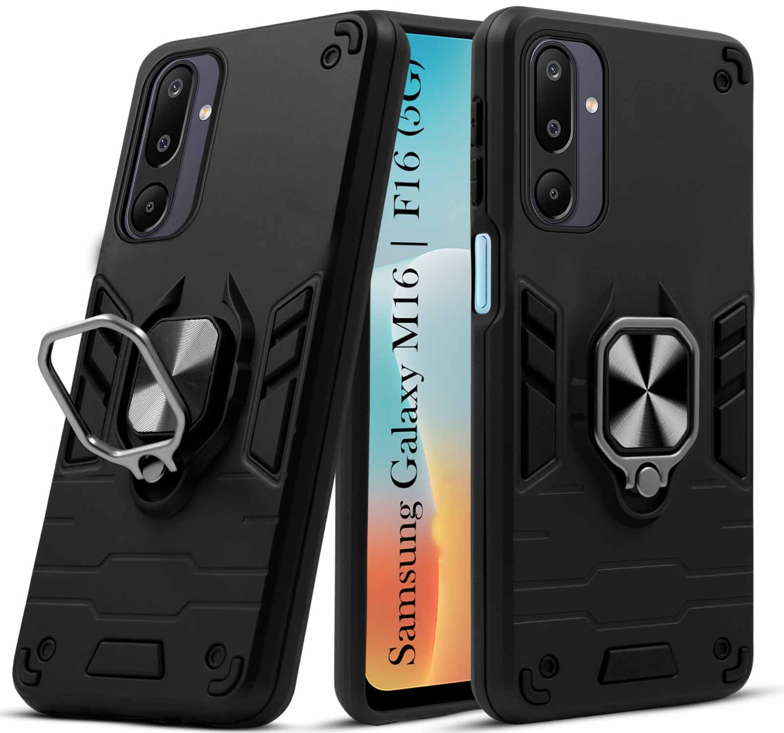 For Samsung Galaxy M16 5G | Samsung Galaxy F16 5G Back Cover Case (Shockproof Polycarbonate Dual Layer Hybrid Armor)