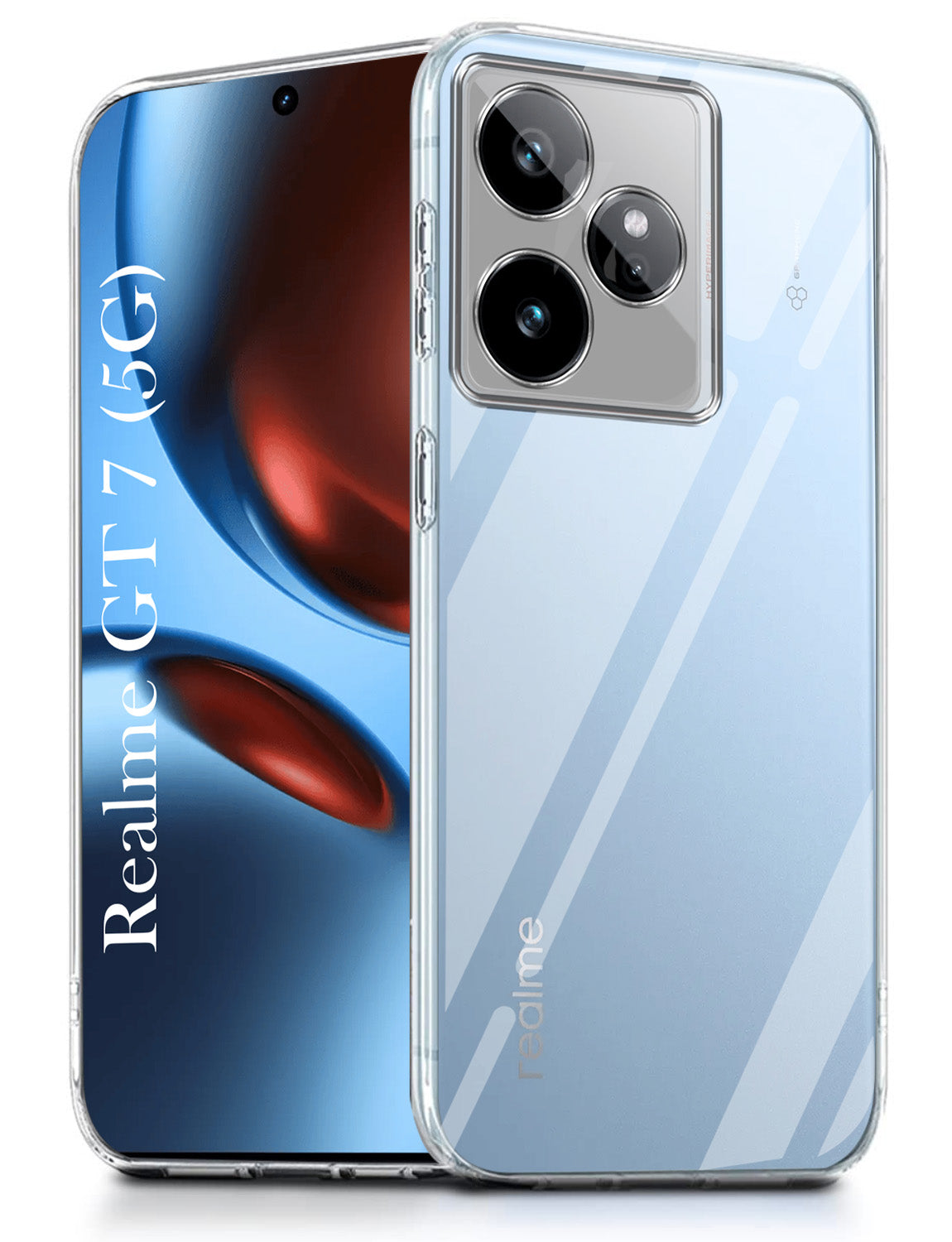 For Realme GT 7 Back Cover Case (Clear Shockproof Case with Camera Protection | Soft and Flexible | Transparent)