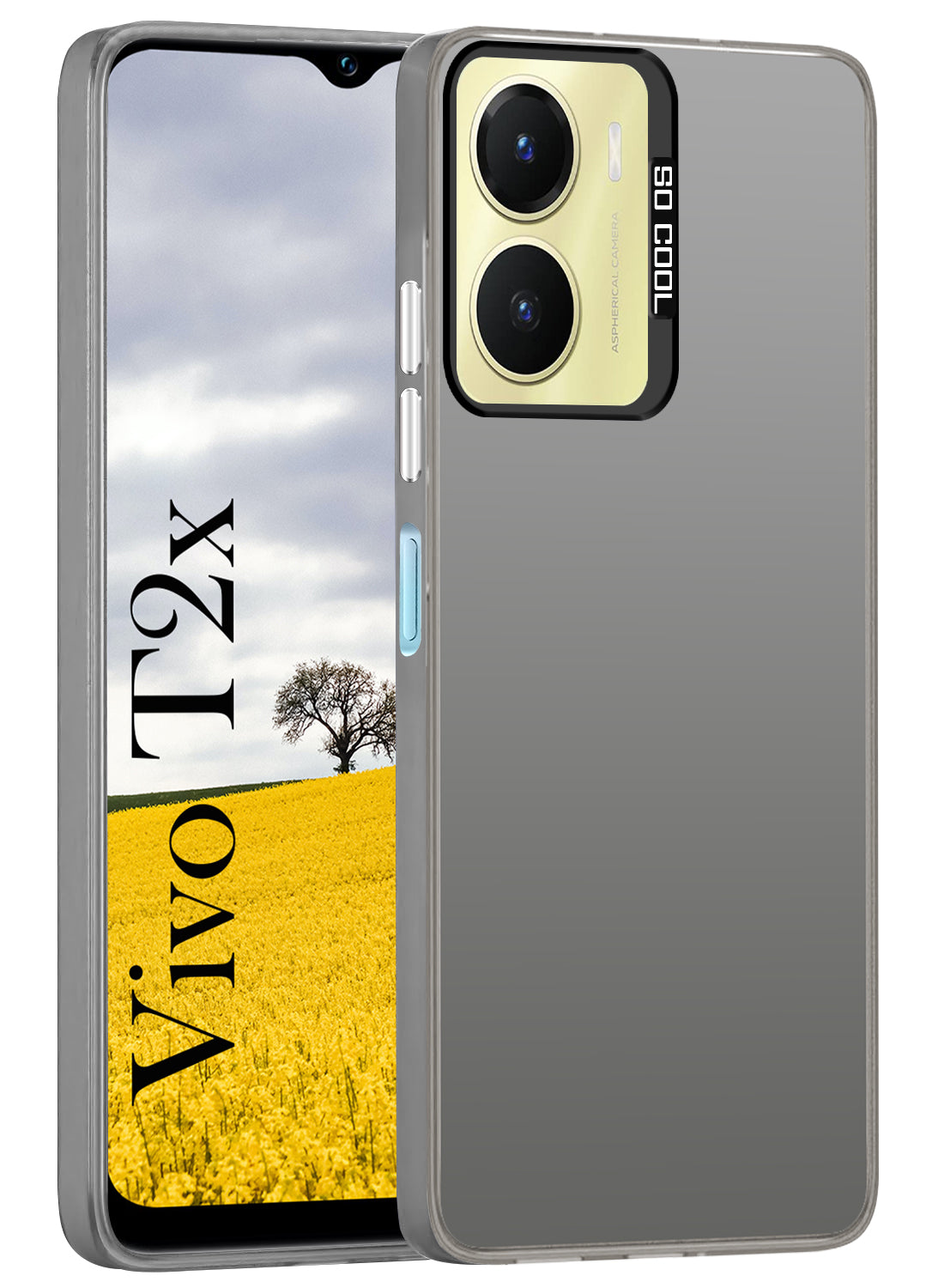 For Vivo T2x Hard Back Cover Case (Velvet Touch | Professional Glossy Finish | Camera Protection Bump)