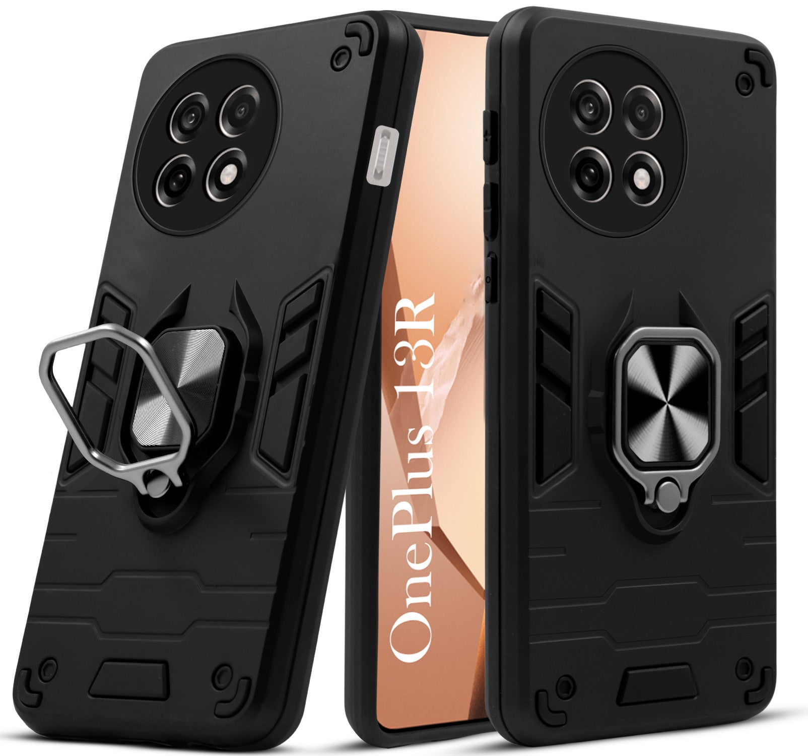 For OnePlus 13R Back Cover Case (Shockproof Polycarbonate Dual Layer Hybrid Armor)