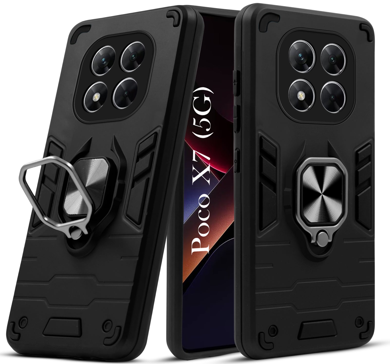 For Xiaomi Poco X7 Back Cover Case (Shockproof Polycarbonate Dual Layer Hybrid Armor)