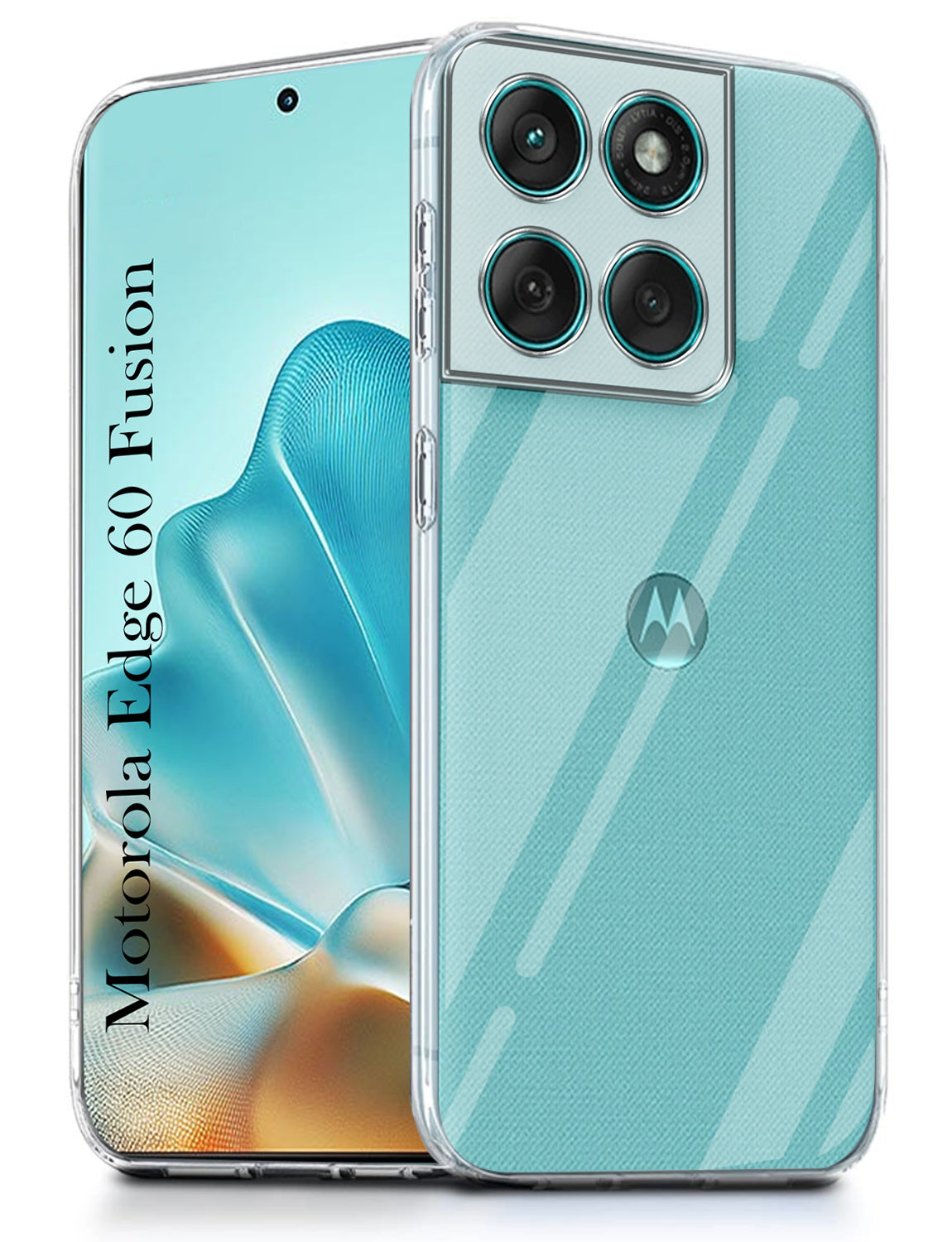 For Motorola Moto Edge 60 Fusion Back Cover (Silicone Clear Shockproof Case with Camera Protection | Soft and Flexible | Transparent)