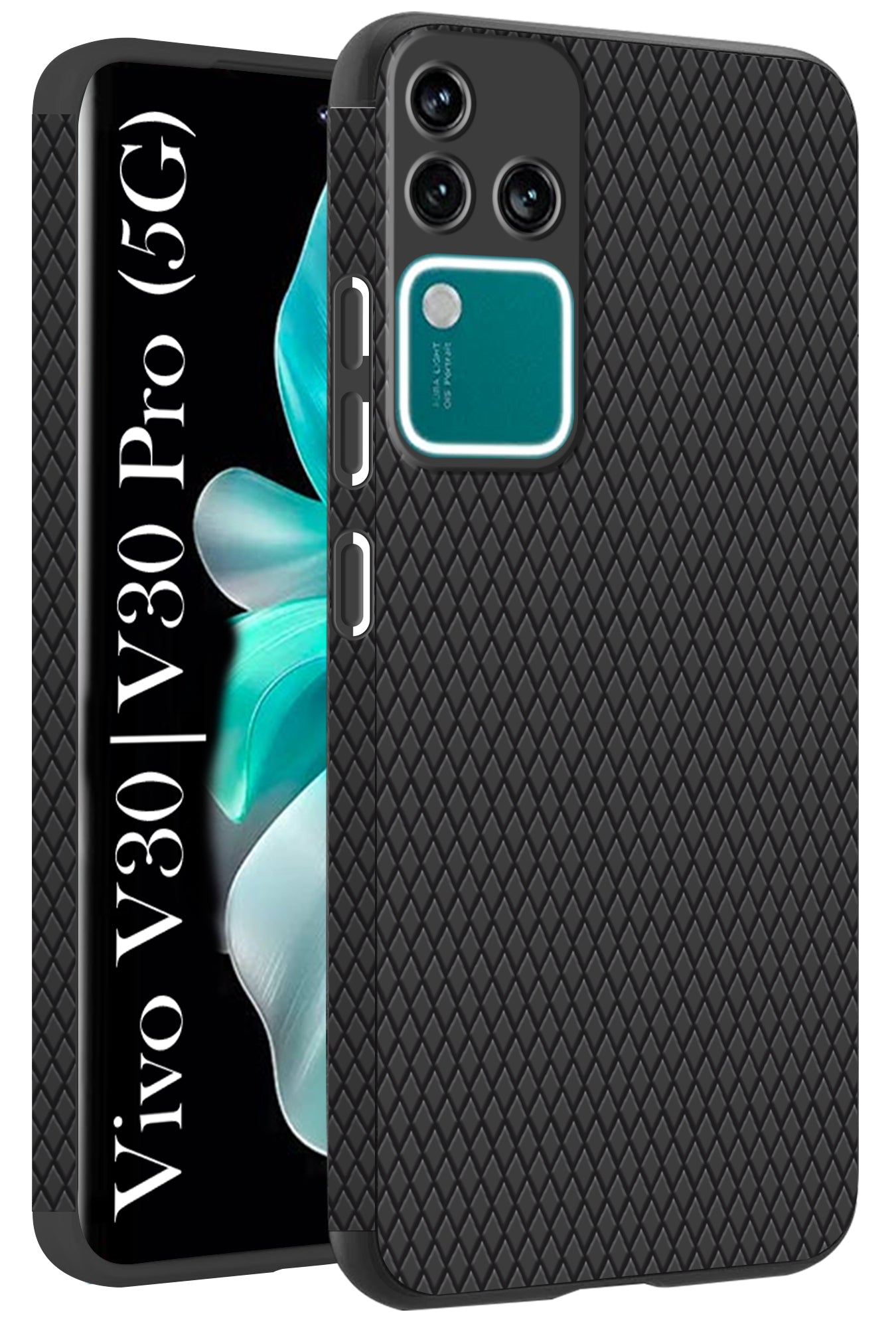 For Vivo V30 | Vivo V30 Pro 5G Back Cover Case (Liquid Silicone | Side Grip | Camera Protection)