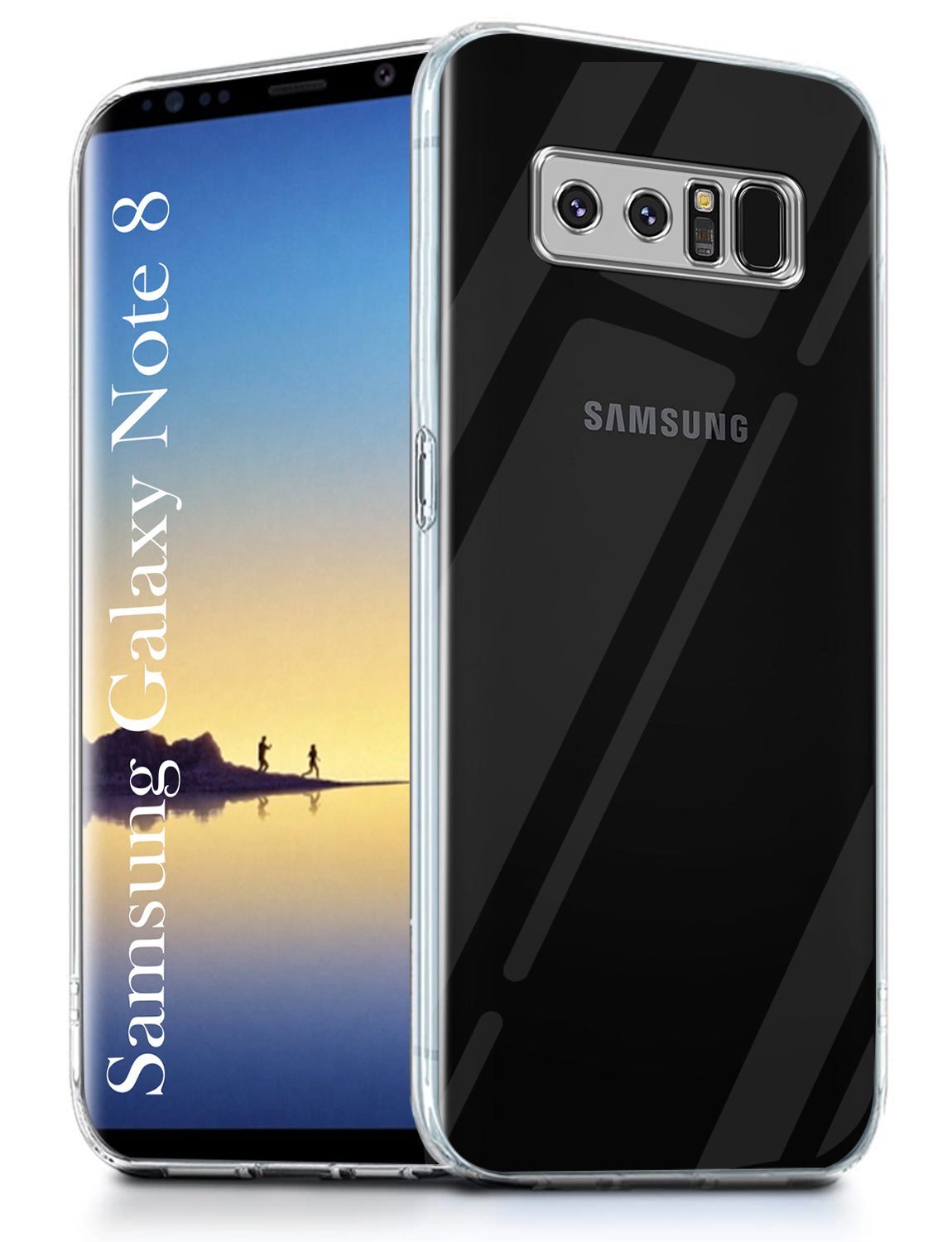 For Samsung Galaxy Note8 Back Cover ( Silicone Clear Shockproof Case with Camera Protection | Soft and Flexible | Transparent)
