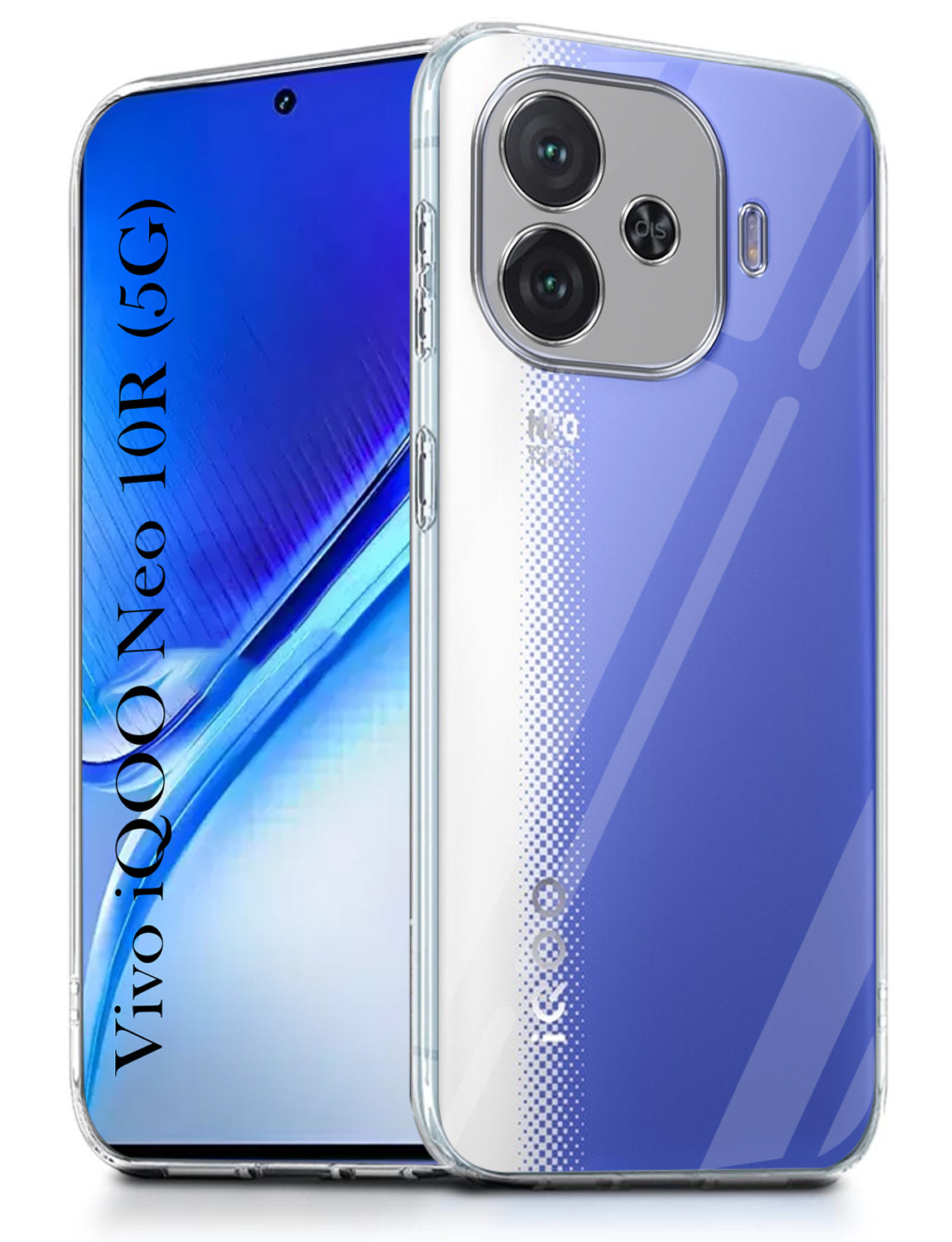 For Vivo iQOO Neo 10R Back Cover (Silicone Clear Shockproof Case with Camera Protection | Soft and Flexible | Transparent)