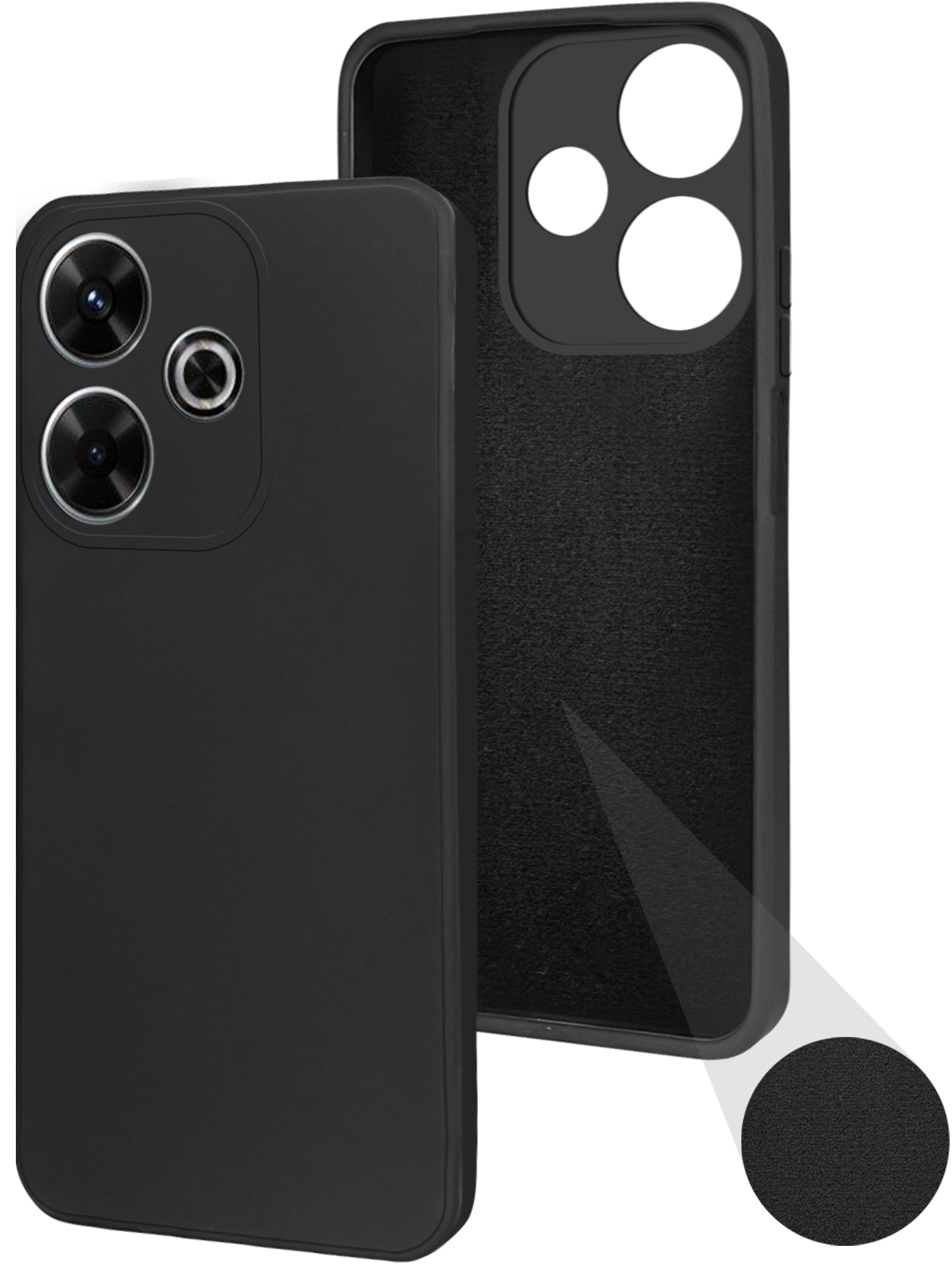 For Xiaomi Mi Redmi 13 4G | 5G Back Cover Case (Matte Finish Silicone with Inside Fiber Cloth)