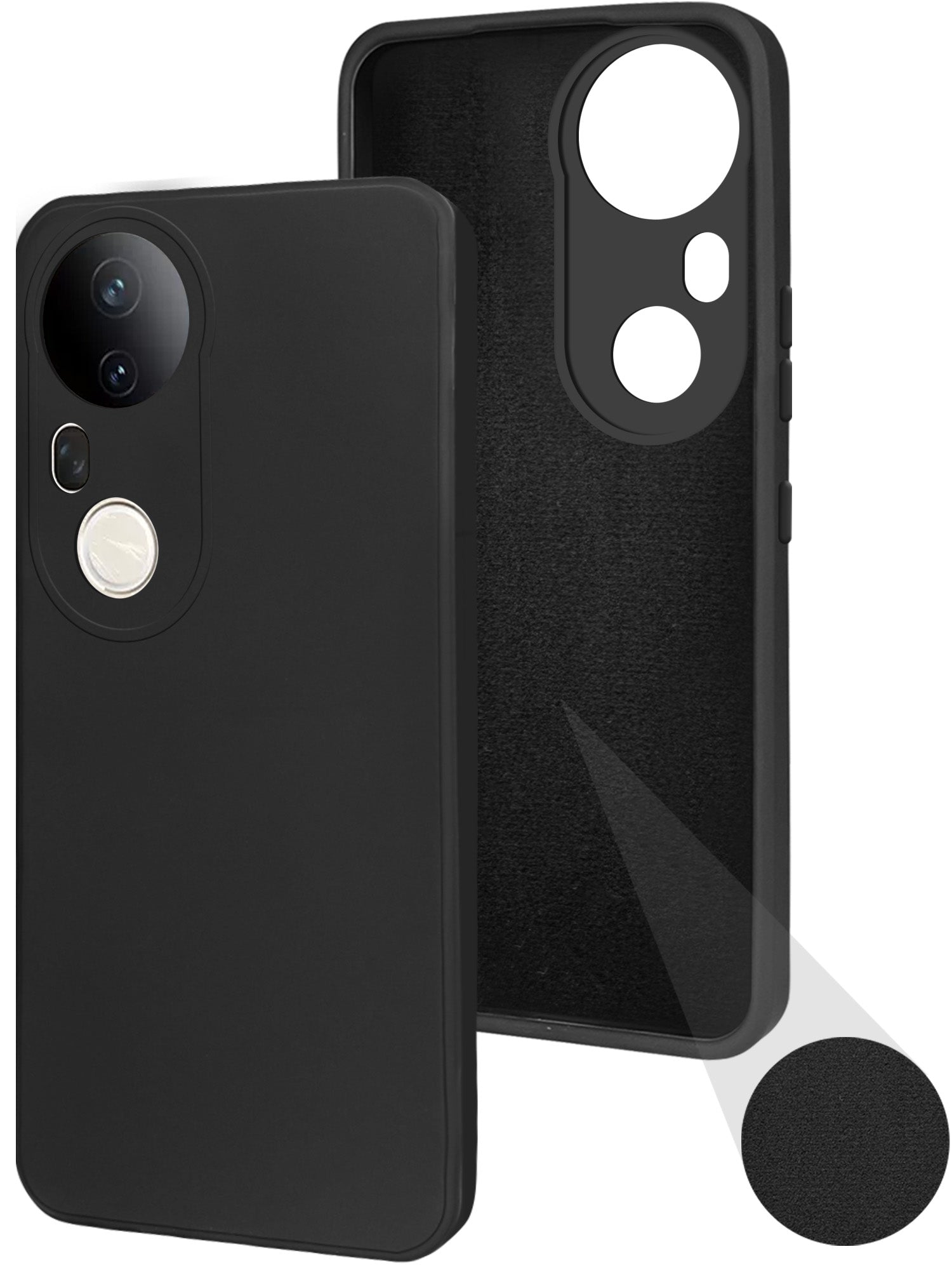 For Vivo T4 Ultra Back Cover Case (Matte Finish Silicone with Inside Fiber Cloth)