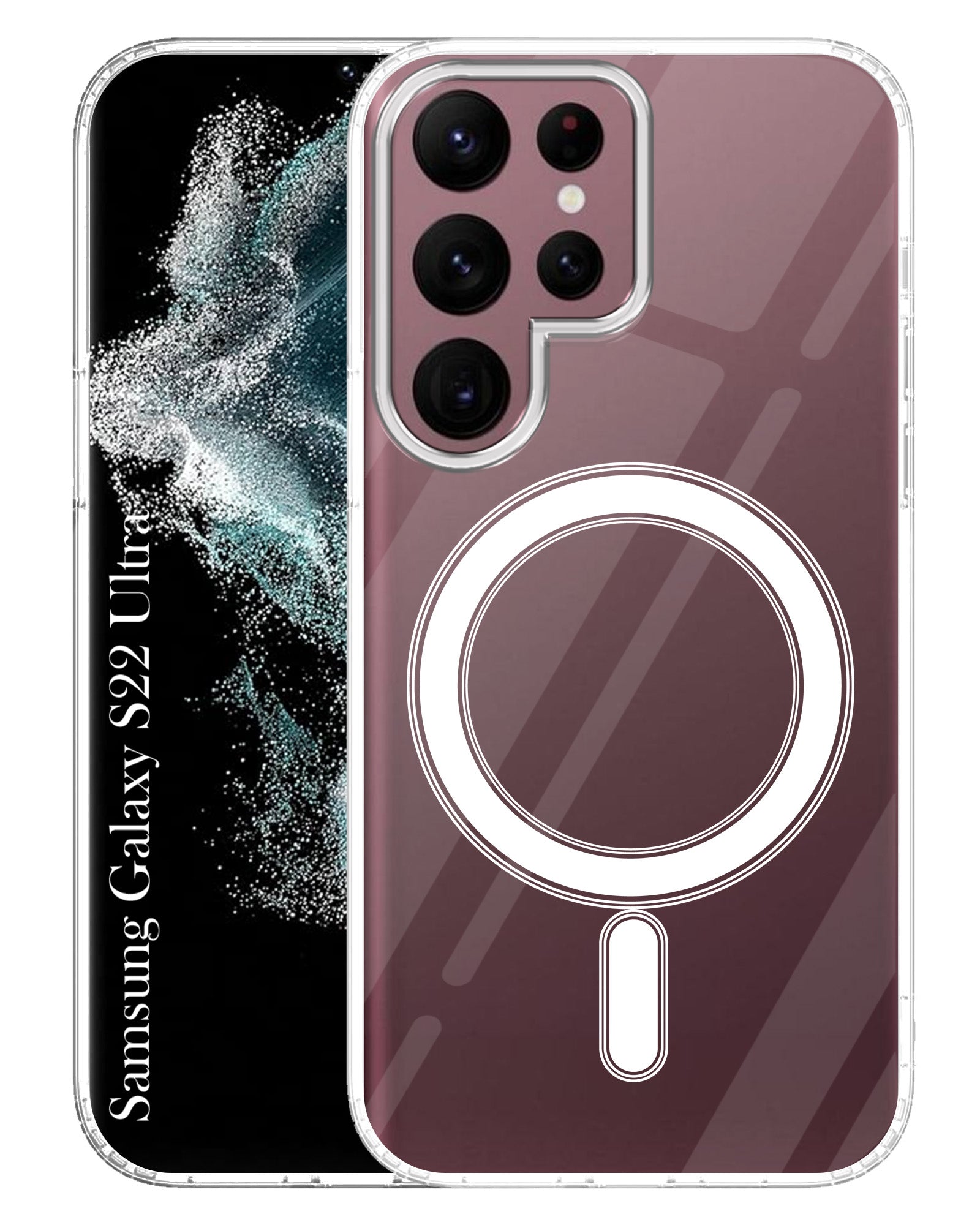 For Samsung Galaxy S22 Ultra 5G Back Cover Case ( MagSafe Compatible Wireless Charging | Hybrid Camera Bump Protection | Shockproof Polycarbonate