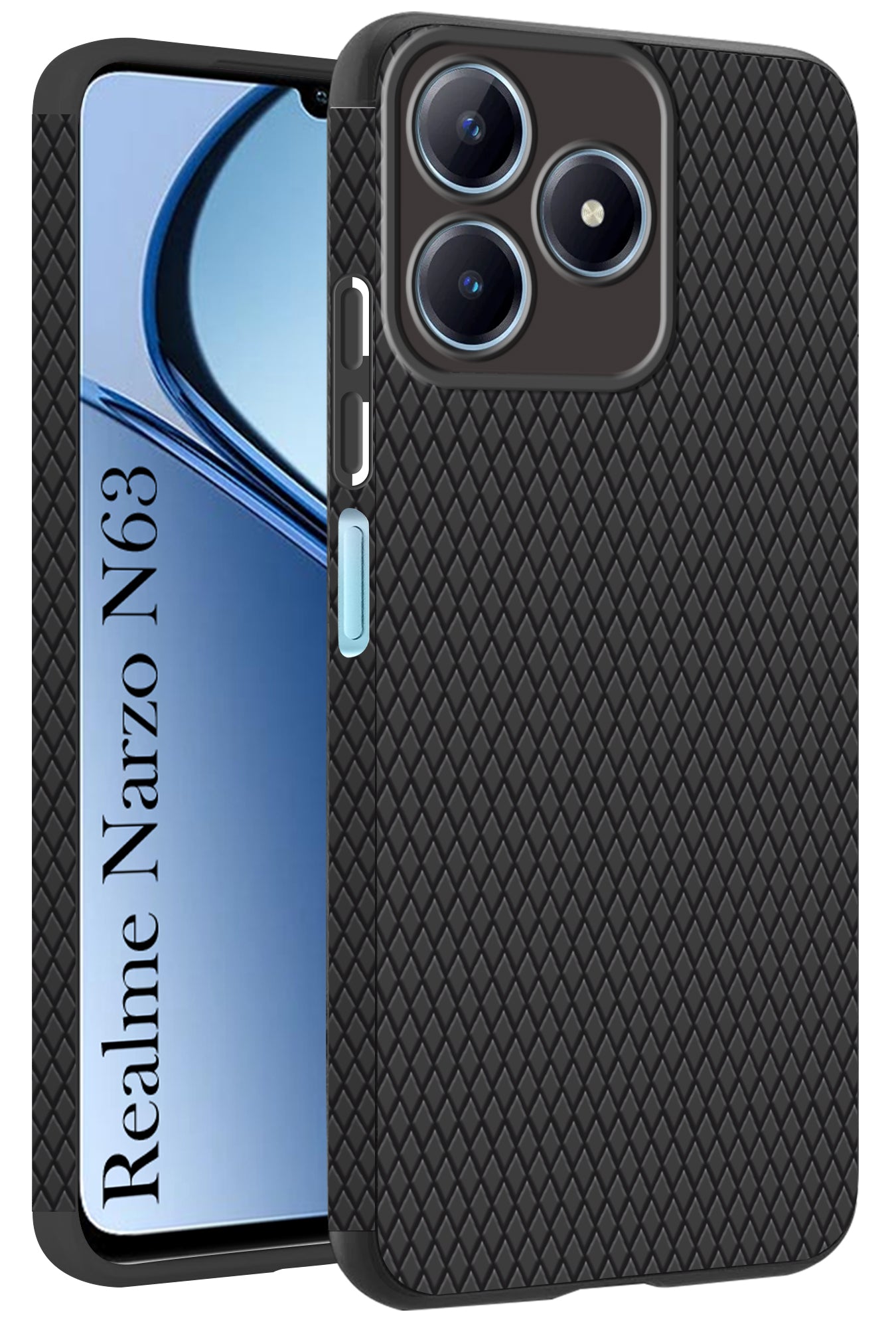 For Realme Narzo N63 Back Cover Case (Liquid Silicone | Side Grip | Camera Protection)