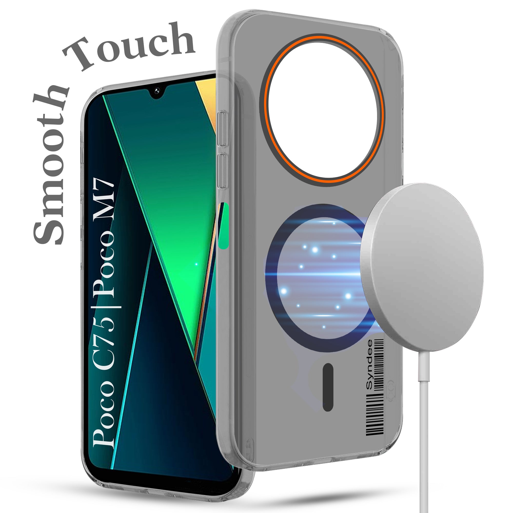 For Poco C75 | Poco M7 Back Cover Case (Soft Touch | Camera Bump Protection | MagSafe Compatible | Matte Finish)