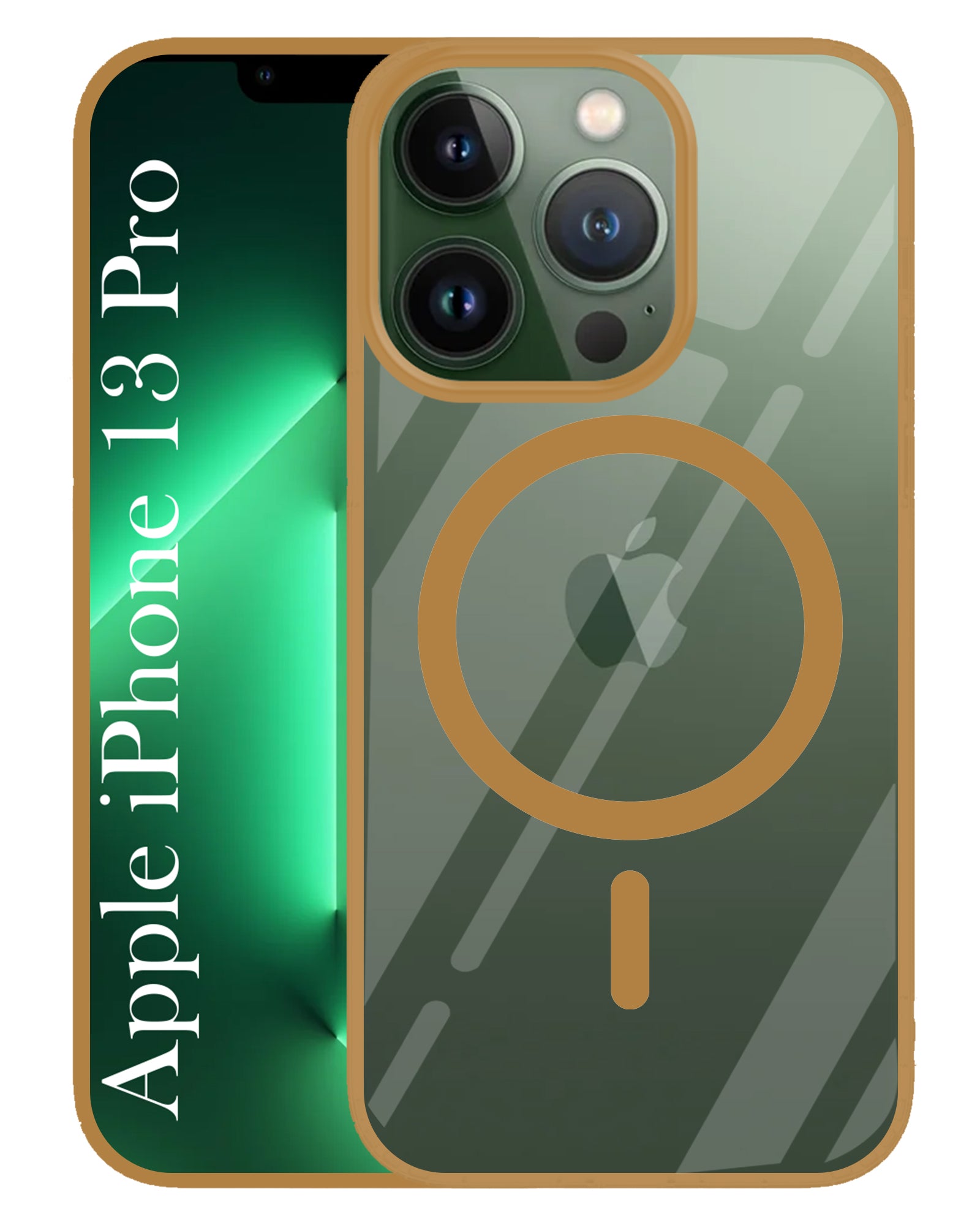 For Apple iPhone 13 Pro Back Cover Case (MagSafe Compatible Wireless Charging | Hybrid Camera Bump Protection | Shockproof Polycarbonate Material)