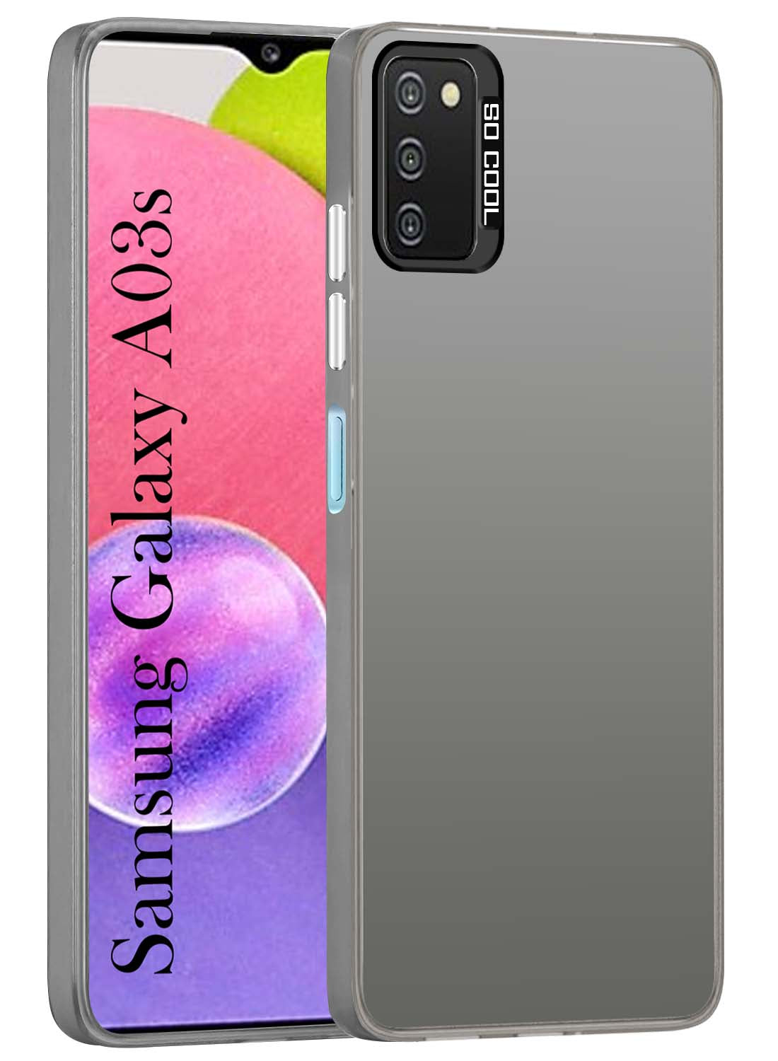 For Samsung Galaxy A03s Hard Back Cover Case (Velvet Touch | Professional Glossy Finish | Camera Protection Bump)