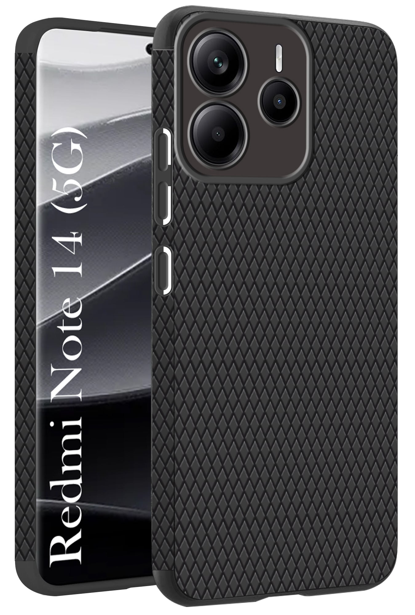 For Redmi Note 14 Back Cover Case (Liquid Silicone | Side Grip | Camera Protection)