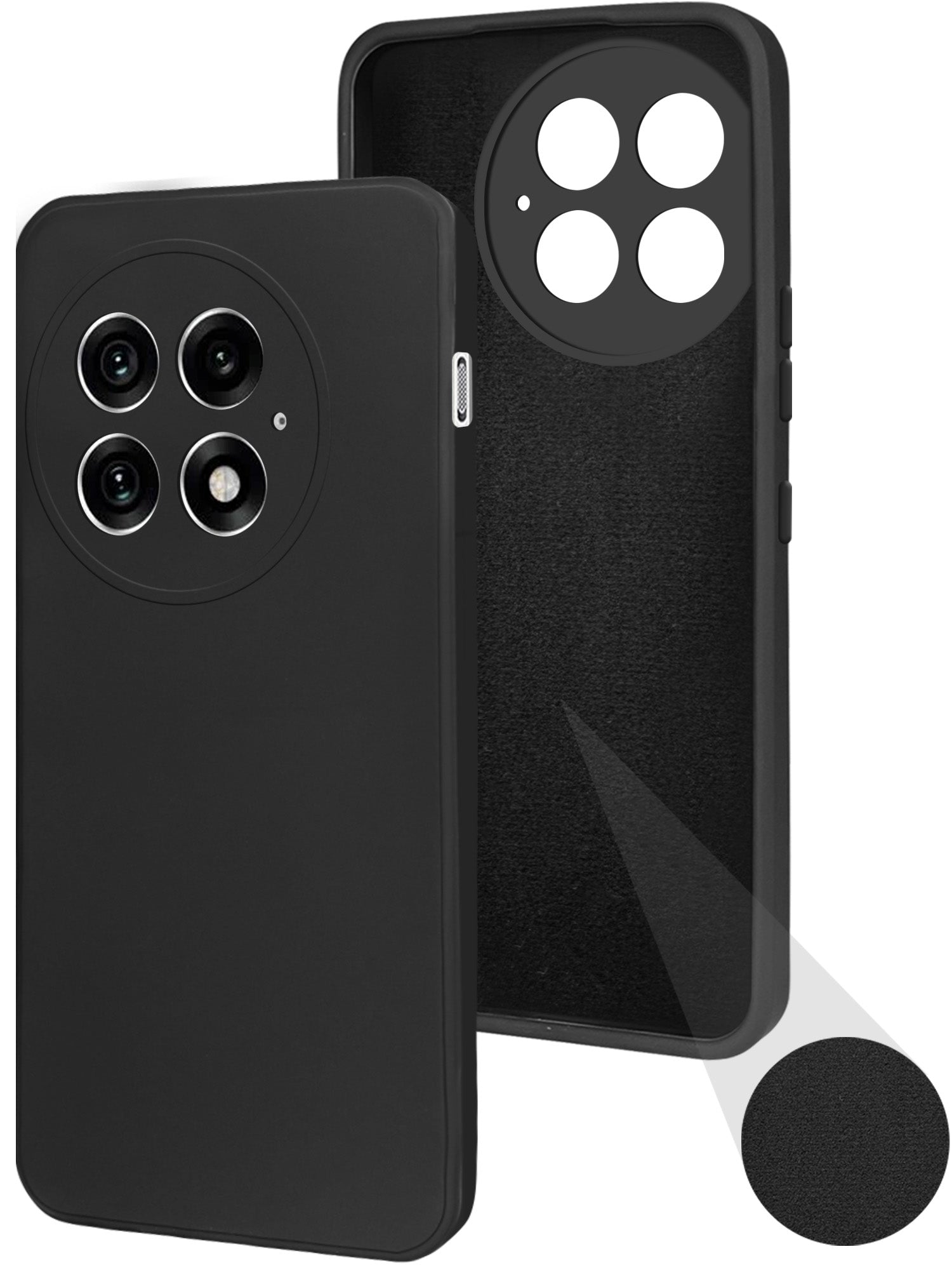 For OnePlus 13 Back Cover Case ( Matte Finish Silicone with Inside Fiber cloth)