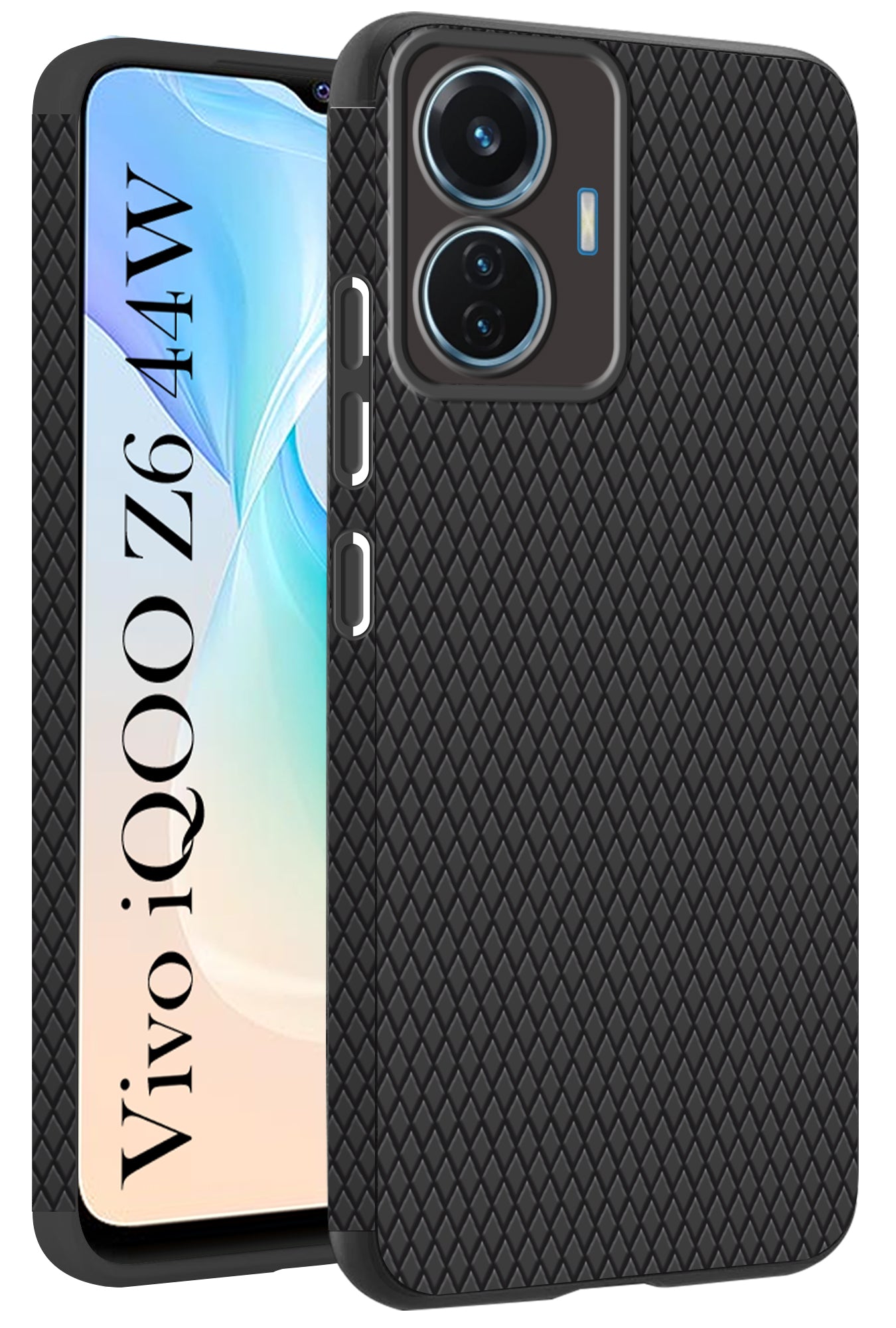 For Vivo IQOO Z6 44W Back Cover Case (Liquid Silicone | Side Grip | Camera Protection)