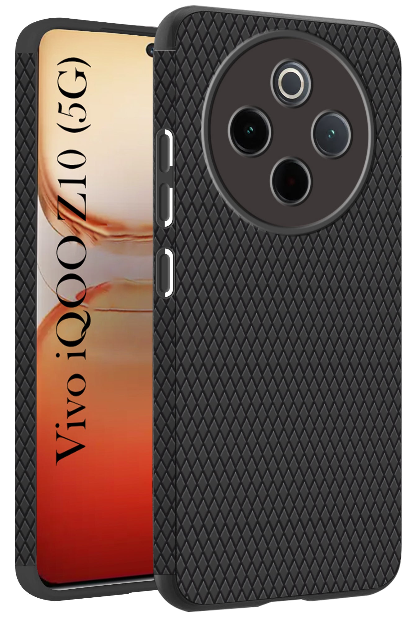 For Vivo iQOO Z10 Back Cover Case (Liquid Silicone | Side Grip | Camera Protection)