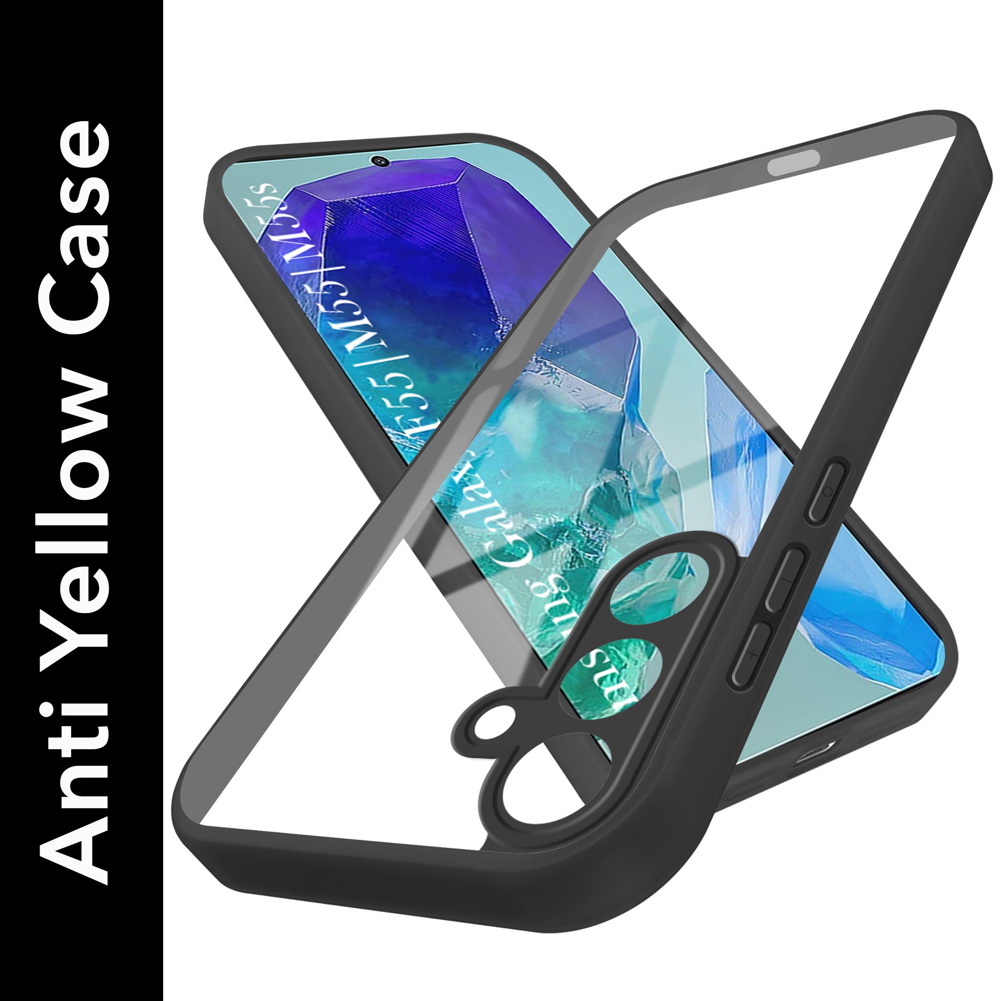 For Samsung Galaxy M55 5G | F55 5G | M55s 5G Back Cover Case (Lifetime Anti Yellow | Anti Scratch | Crystal Clear Shockproof)