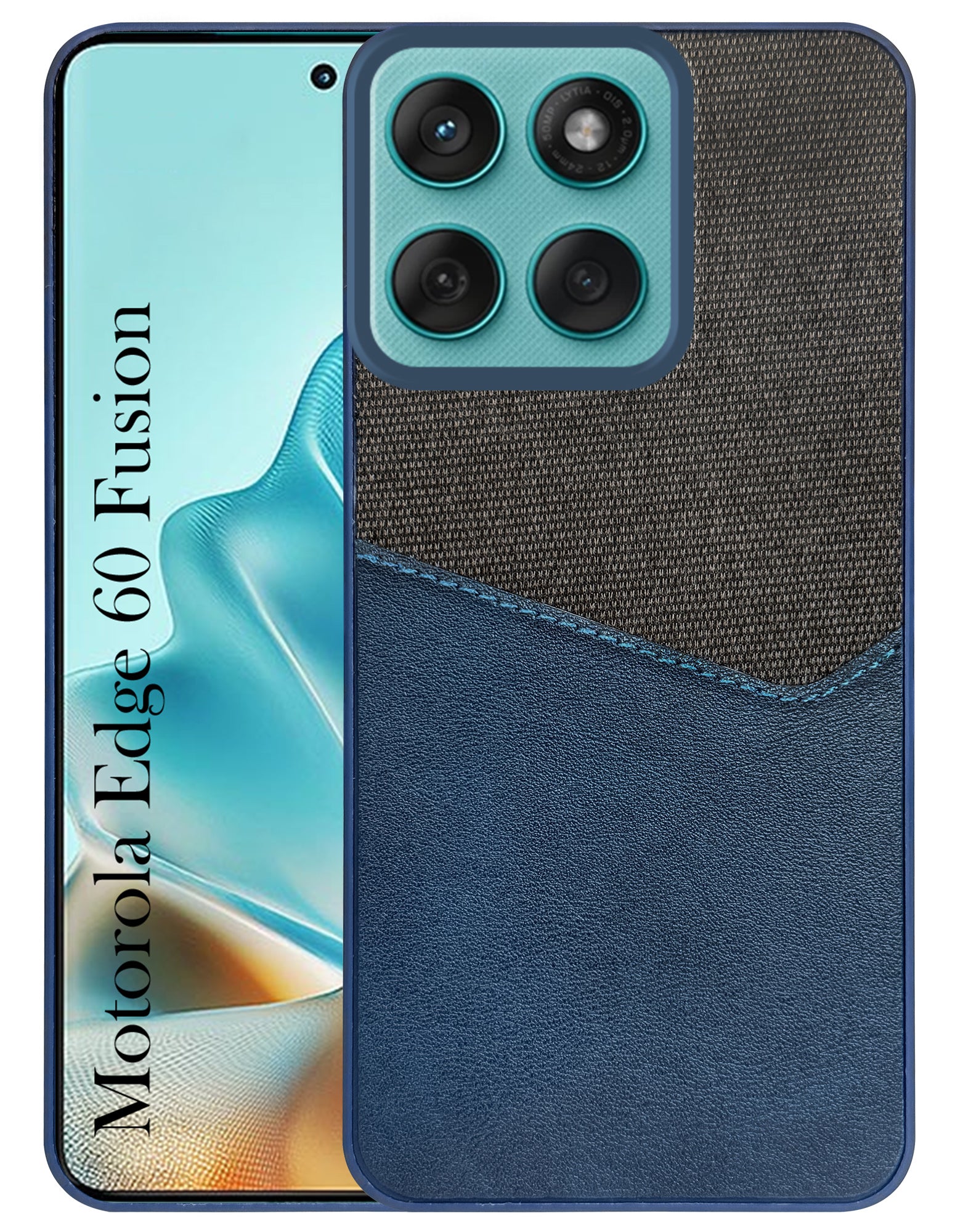 For Motorola Moto Edge 60 Fusion Back Cover Case (Dual PU Leather Stitch | Professional Minimalist | Soft and Flexible)