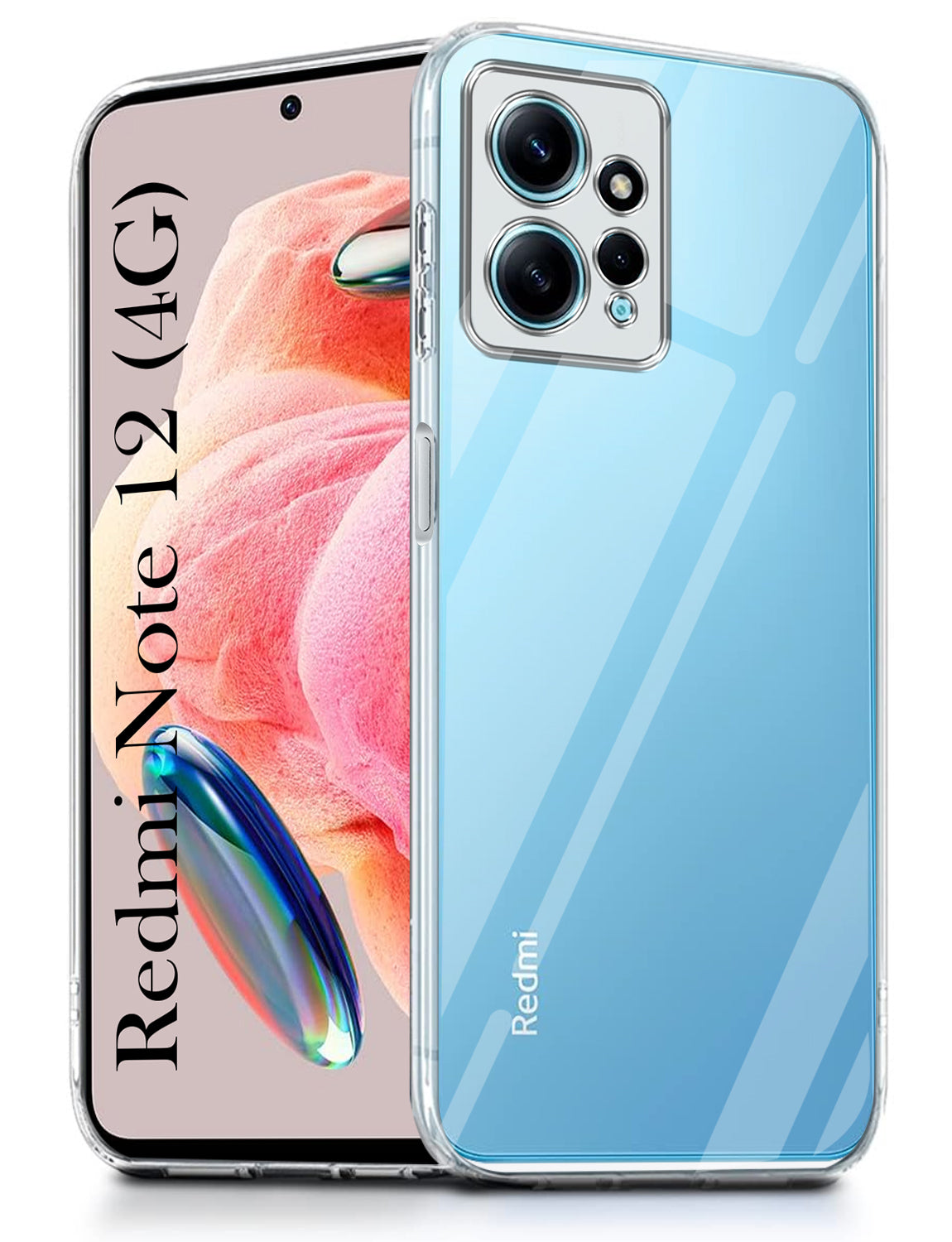 For Xiaomi Redmi Note 12 4G Back Cover ( Silicone Clear Shockproof Case with Camera Protection | Soft and Flexible | Transparent)