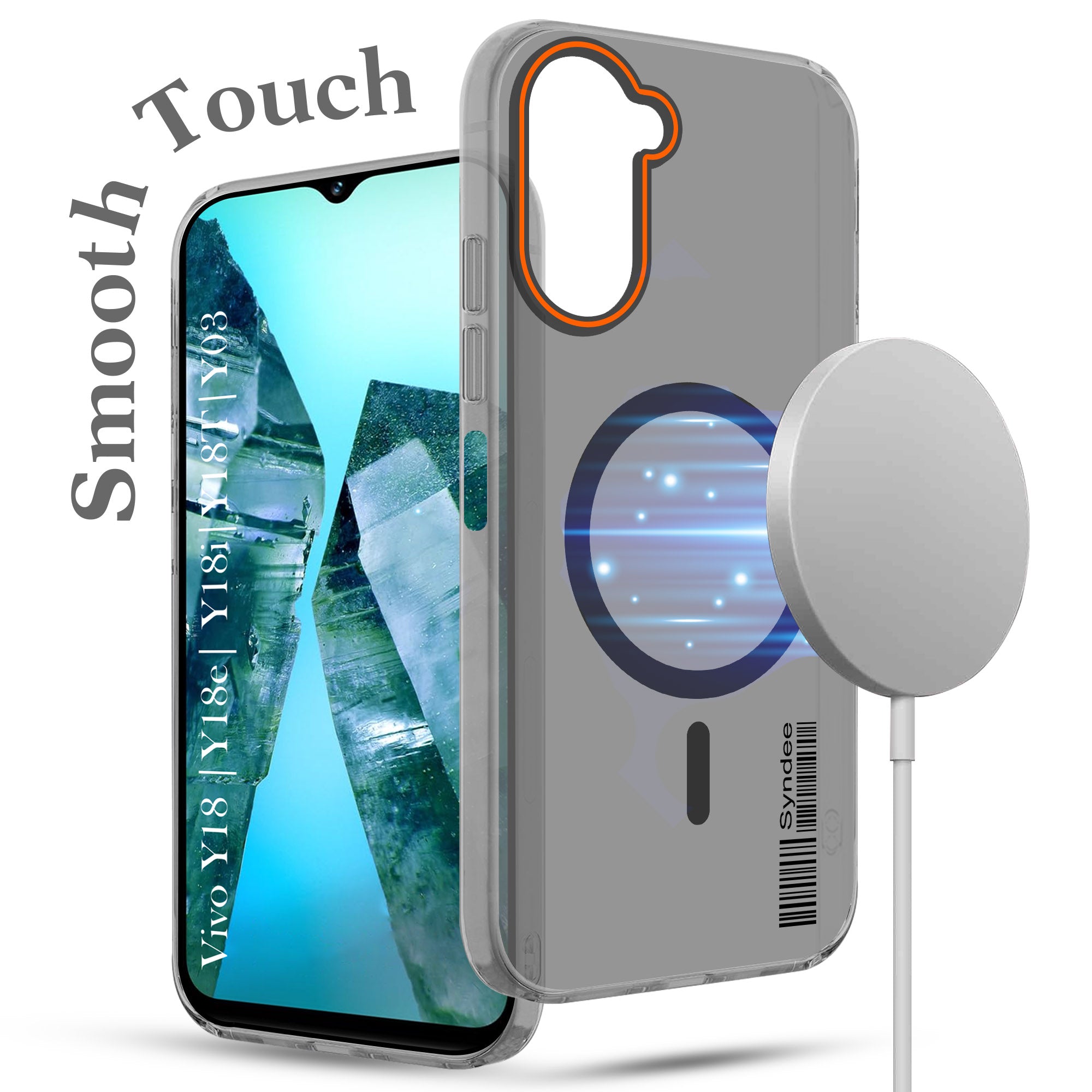 For Vivo Y18 | Y18e | Y03 | Y18i | Y18t Back Cover Case (Soft Touch | Camera Bump Protection | MagSafe Compatible | Matte Finish)
