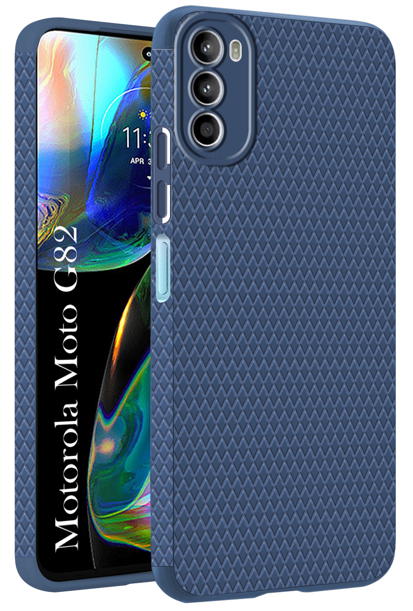 For Motorola Moto G82 5G Back Cover Case (Liquid Silicone | Side Grip | Camera Protection)