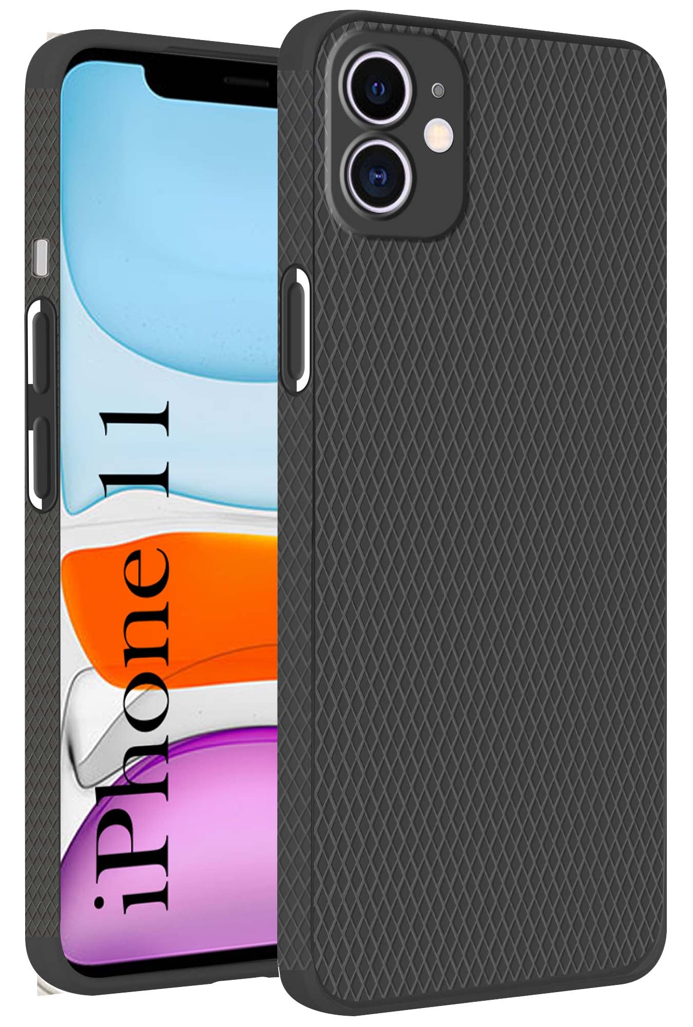 For Apple iPhone 11 Back Cover Case (Liquid Silicone | Side Grip | Camera Protection)