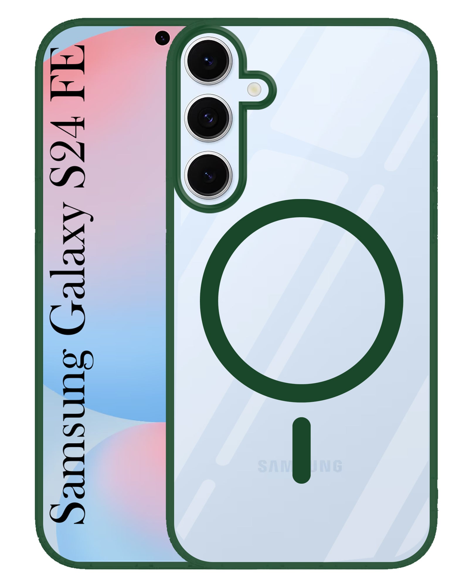 For Samsung Galaxy S24 FE Back Cover Case (MagSafe Compatible Wireless Charging | Hybrid Camera Bump Protection | Shockproof Polycarbonate