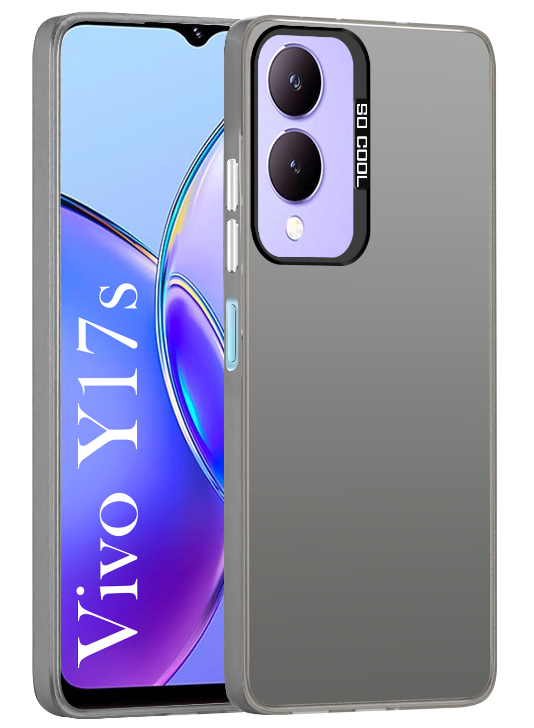 For Vivo Y17s Hard Back Cover Case (Velvet Touch | Professional Glossy Finish | Camera Protection Bump)