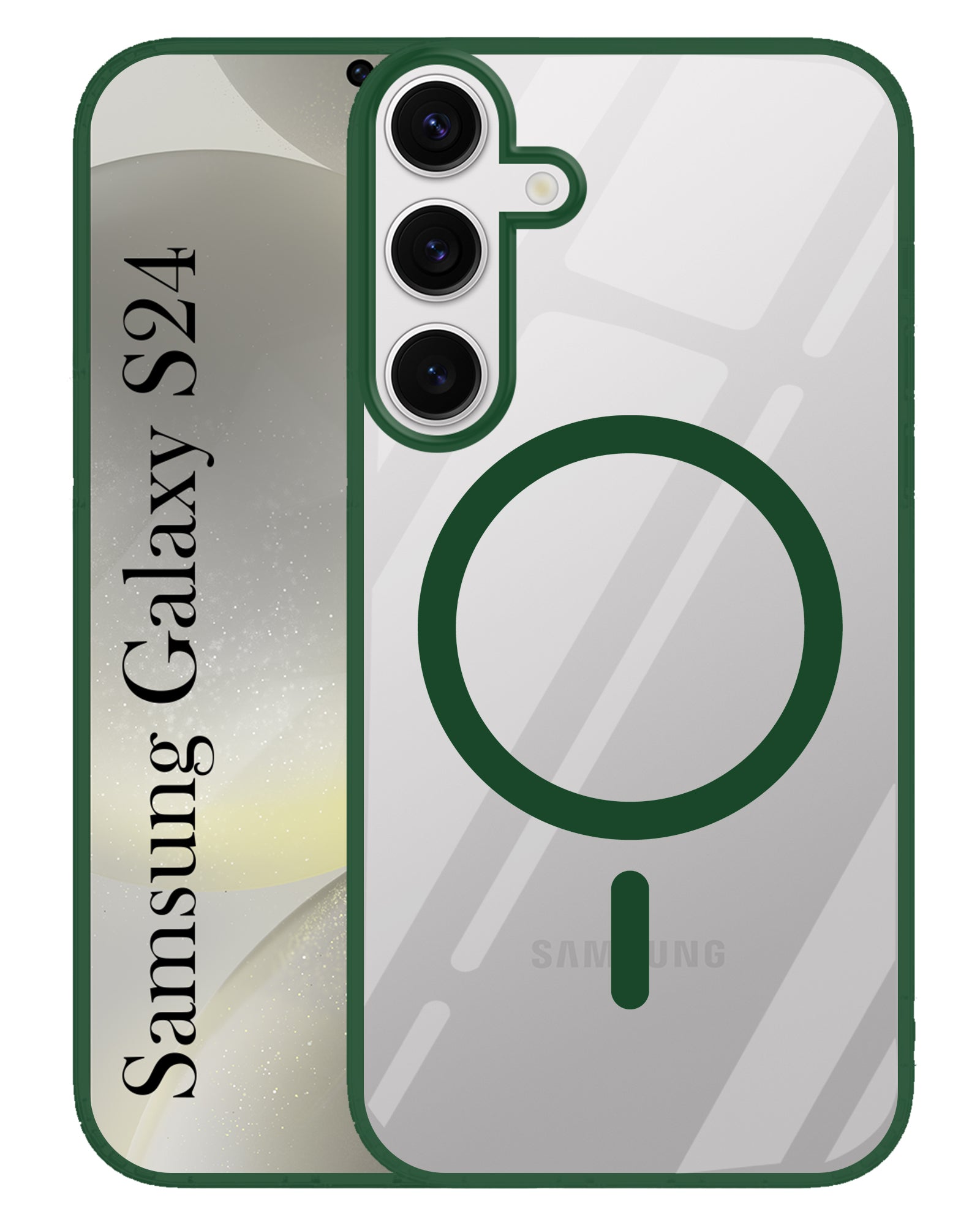 For Samsung Galaxy S24 Back Cover Case ( MagSafe Compatible Wireless Charging | Hybrid Camera Bump Protection | Shockproof Polycarbonate Material)