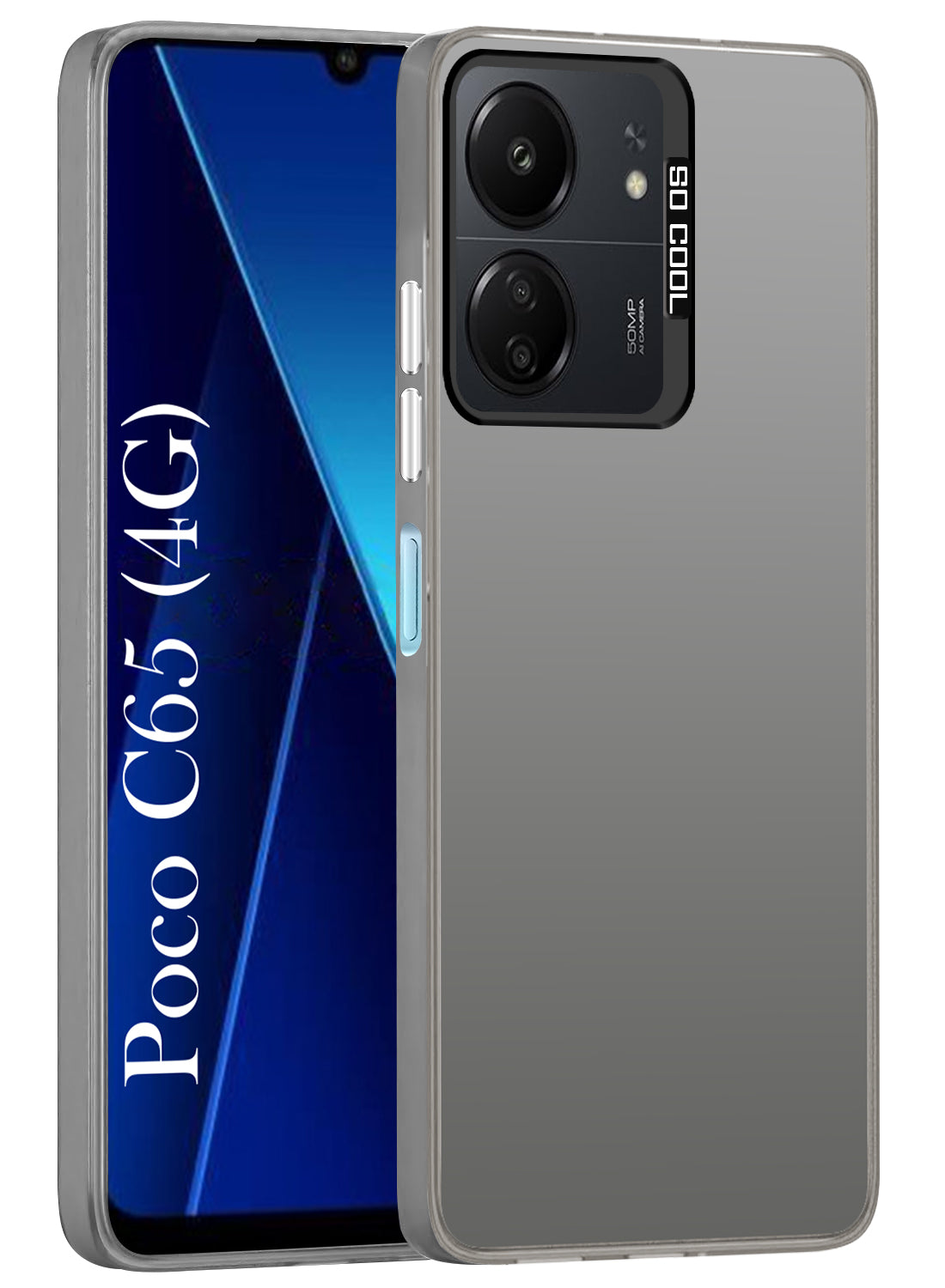 For Poco C65 Hard Back Cover Case (Velvet Touch | Professional Glossy Finish | Camera Protection Bump)