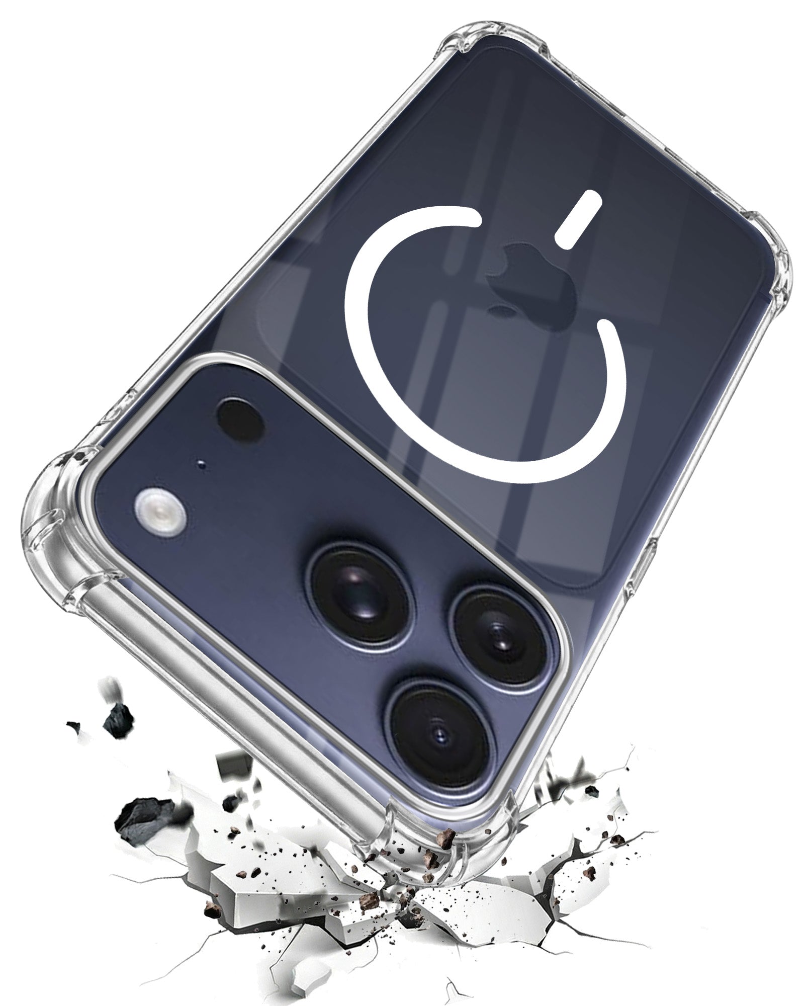 For Apple iPhone 17 Pro Max Back Cover Shockproof Crystal-Clear (Magsafe Wireless Support | Drop & Camera Protection | Hard Polycarbonate)