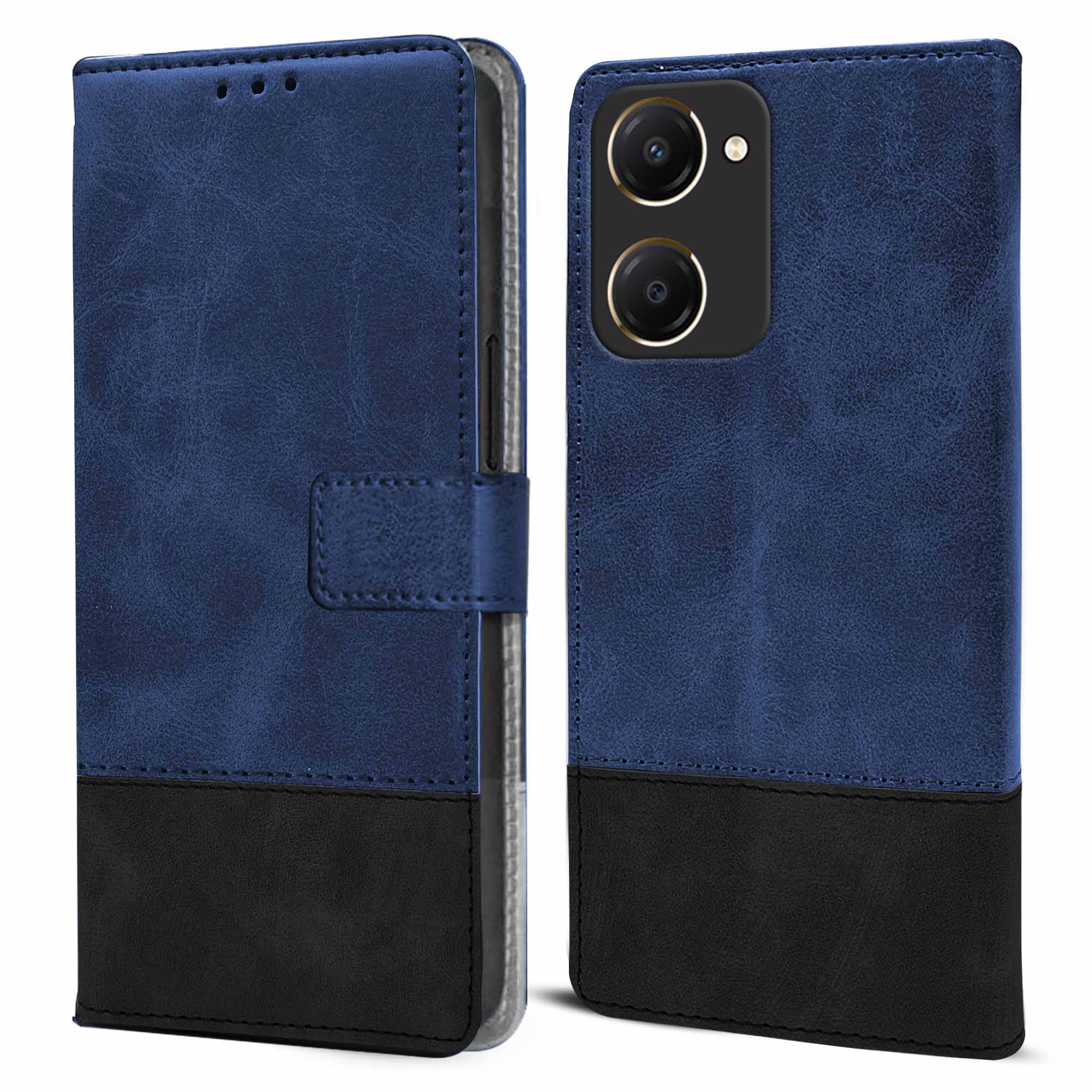 For Vivo iQOO Z9 Lite 5G Flip Cover Case (Professional Dual Leather Wallet with Magnetic Closure)