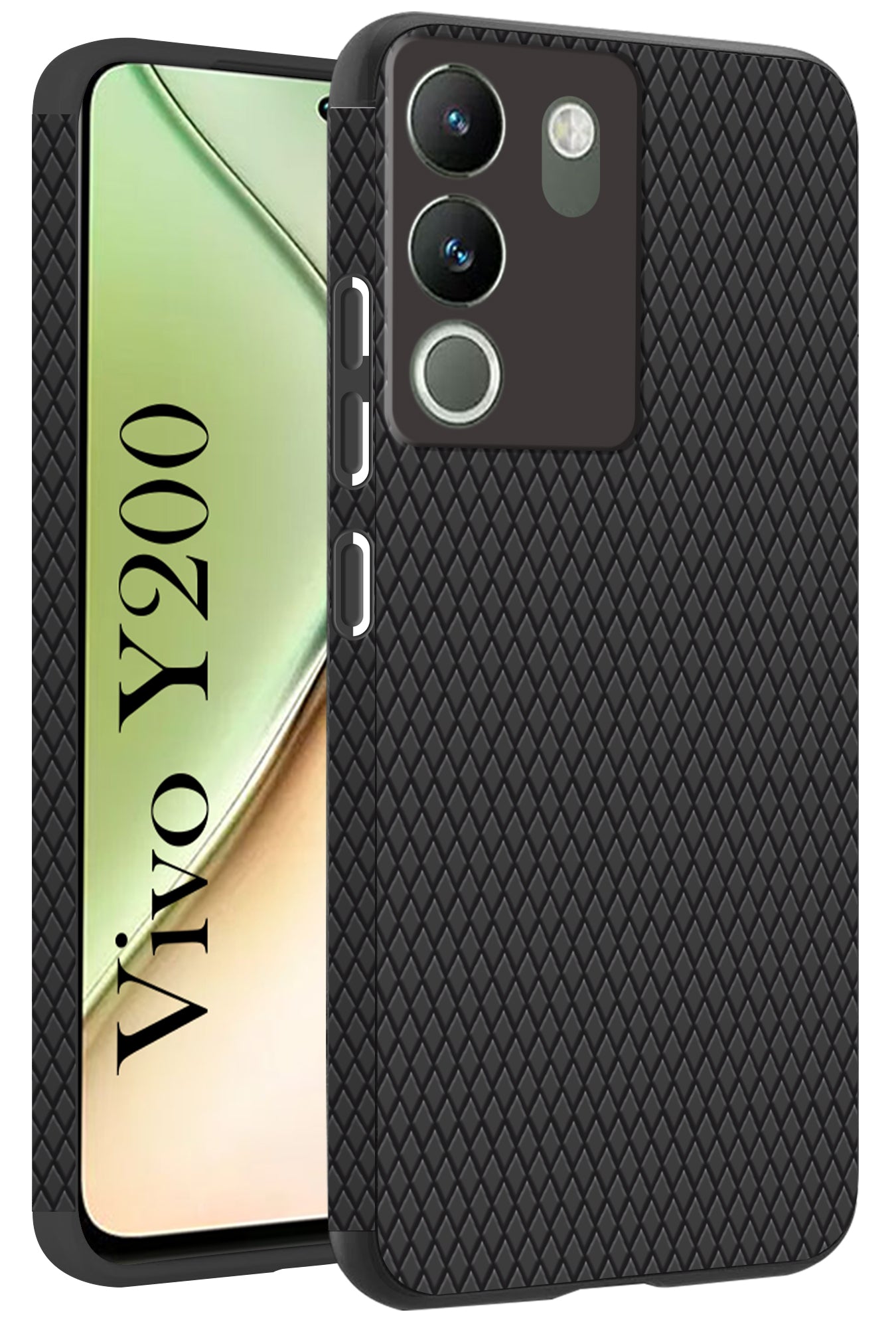 For Vivo Y200 Back Cover Case (Liquid Silicone | Side Grip | Camera Protection)